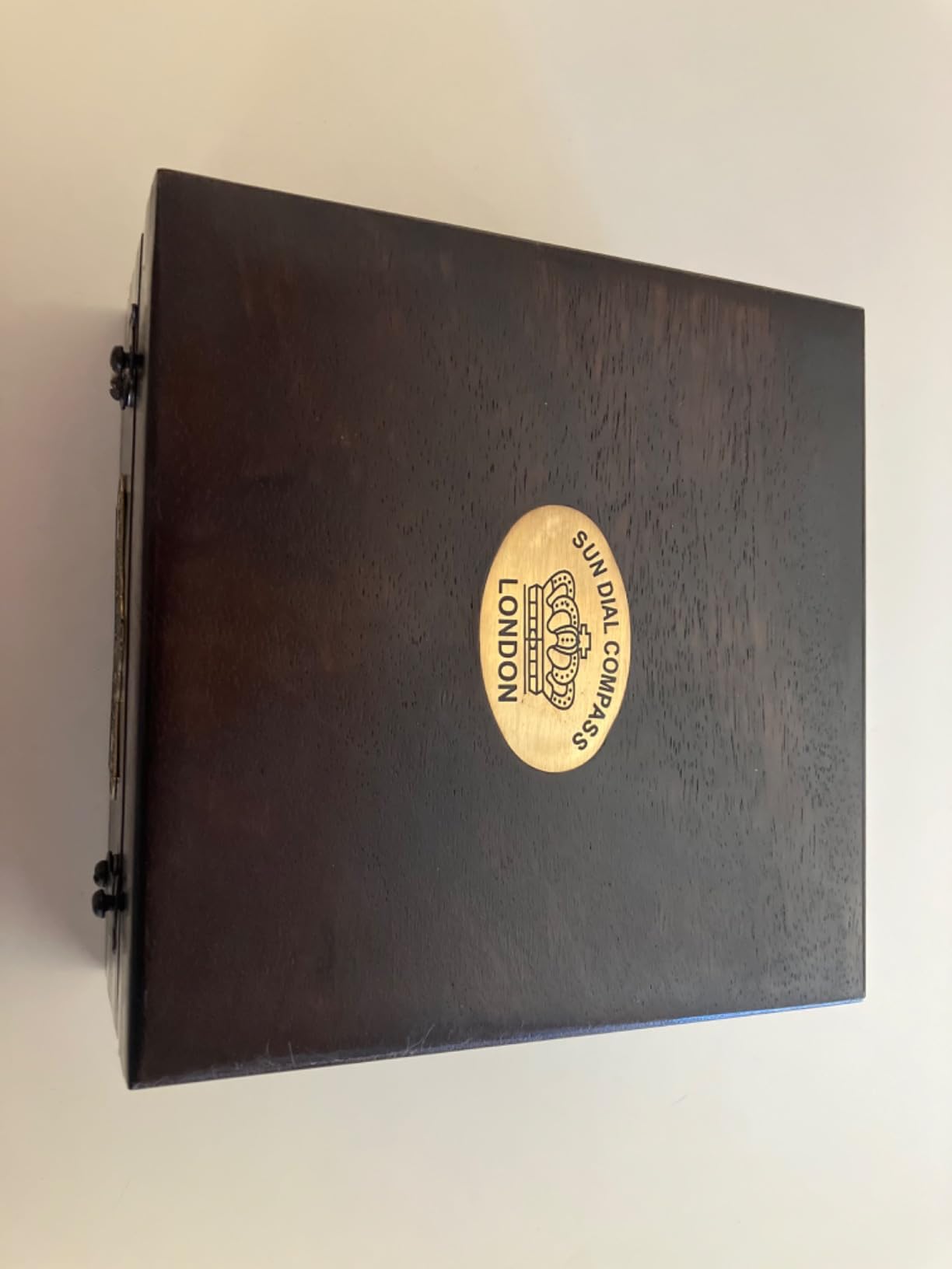 Brass Nautical - 5 inches Large Sundial Compass in Rosewood Case Top Grade Calibrated Vintage Gift - Customer Photo 1