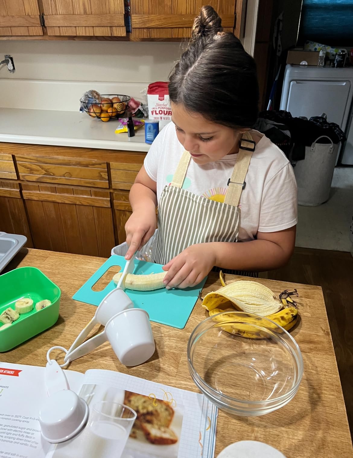 Tovla JR Kids Real Cooking and Baking Ultimate Gift Set | Montessori Kid-Safe Knives, Apron, Visual Cookbook, Timer, Storage Case & Tools | Premium Christmas & Birthday Gift for Girls & Boys - Customer Photo 2