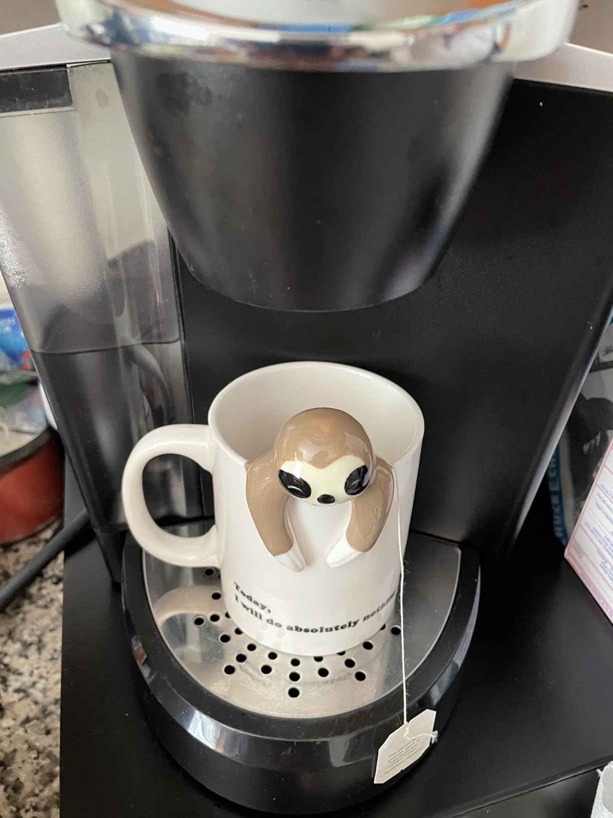 Decodyne Funny Sloth Coffee Mug - Cute Sloth Gifts For Coworkers Women & Men - White Elephant Gifts for Adults, Funny Office Present Customer Review Decodyne Funny Sloth Coffee Mug - Cute Sloth Gifts For Coworkers Women & Men - White Elephant Gifts for Adults, Funny Office Present - Customer Photo 2