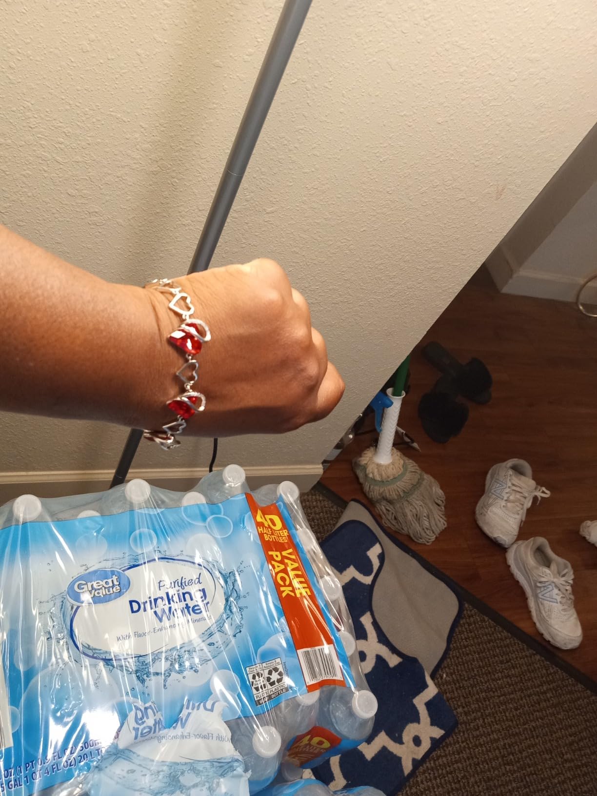 Leafael Infinity Love Heart Link Bracelets, Birthstone or Healing Stone Crystal Bracelet for Women, Silver Tone Jewelry Gifts for Her, 7-inch Chain and 2-inch Extender - Customer Photo 2