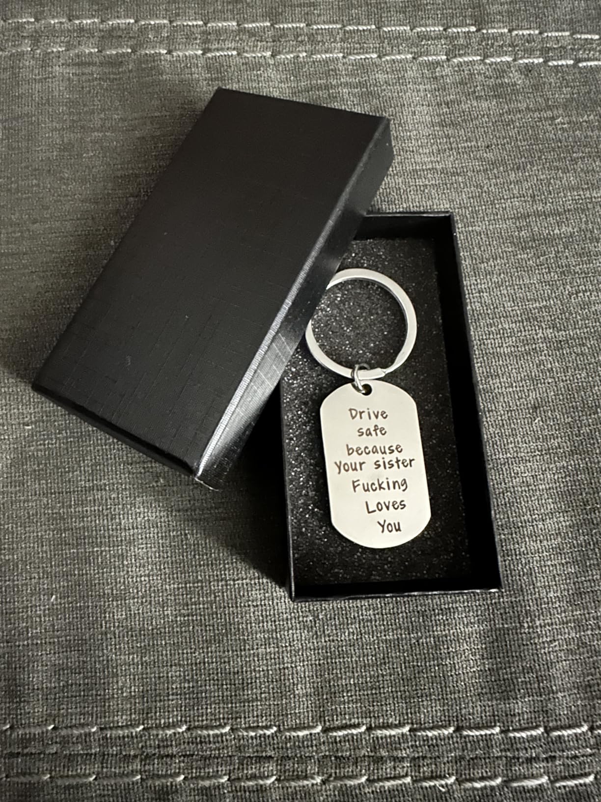 CINDYHE Drive Safe I Love You Keychain for Brother Sister Best friend Keychain Gift - Customer Photo 1