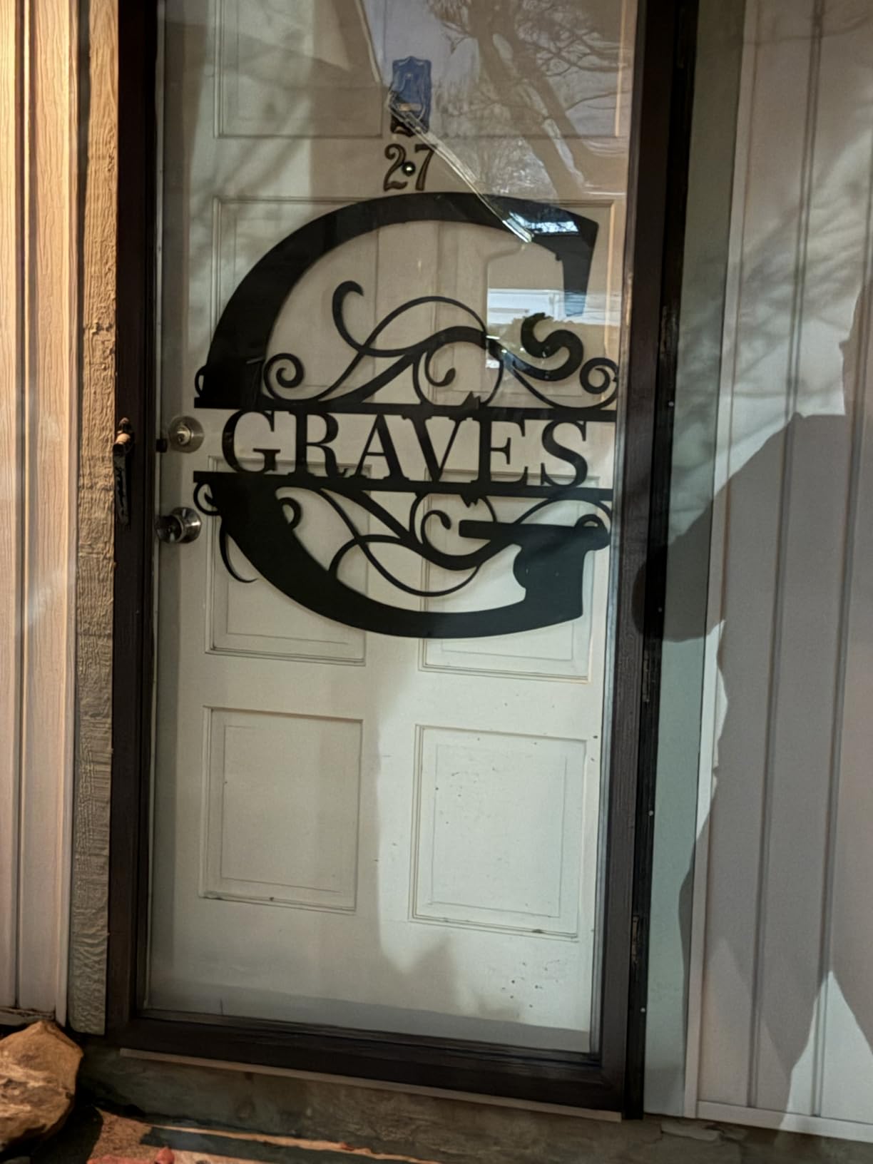 Custom Metal Name Sign | Metal Wall Art | Split Letter Monogram Wall Decor | Personalized Wedding Gift | Outdoor Sign - Customer Photo 1