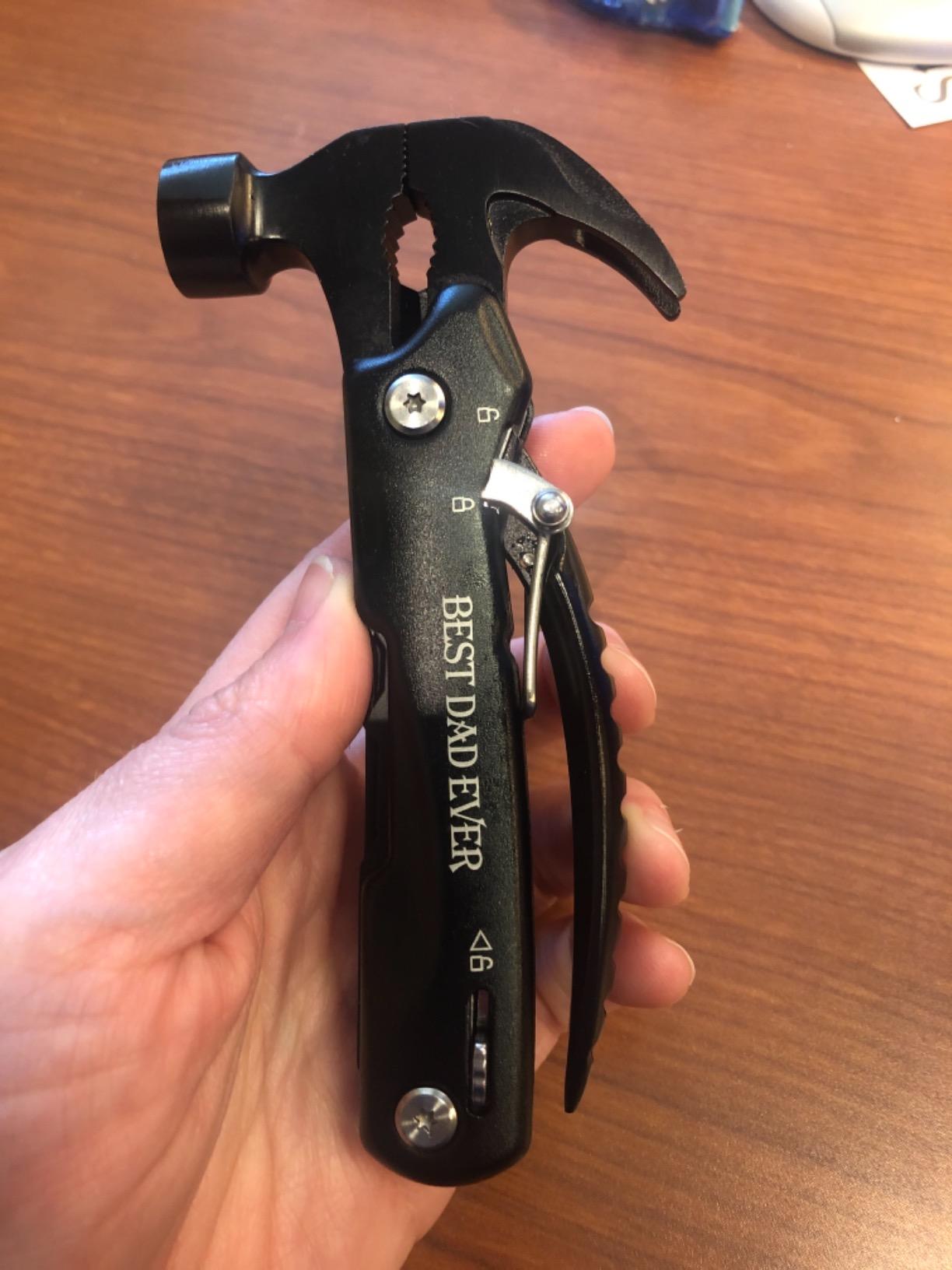 VEITORLD Gifts for Men Dad Husband Christmas, All in One Tools Mini Hammer Multitool, Unique Anniversary Birthday Camping Gifts Ideas for Man Him Boyfriend Grandpa, Cool Stocking Stuffers for Men - Customer Photo 1