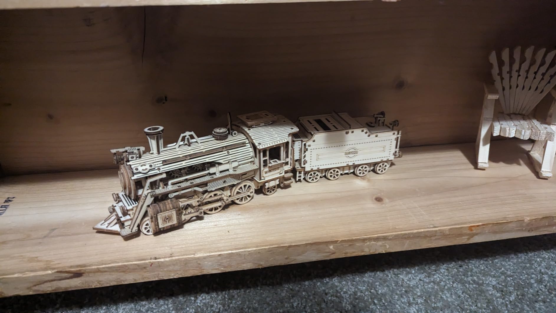 ROKR 3D Wooden Puzzle for Adults-Mechanical Train Model Kits-Brain Teaser Puzzles-Vehicle Building Kits-Unique Gift for Teens on Birthday/Christmas Day(1:80 Scale)(MC501-Prime Steam Express) Customer Review ROKR 3D Wooden Puzzle for Adults-Mechanical Train Model Kits-Brain Teaser Puzzles-Vehicle Building Kits-Unique Gift for Teens on Birthday/Christmas Day(1:80 Scale)(MC501-Prime Steam Express) - Customer Photo 1