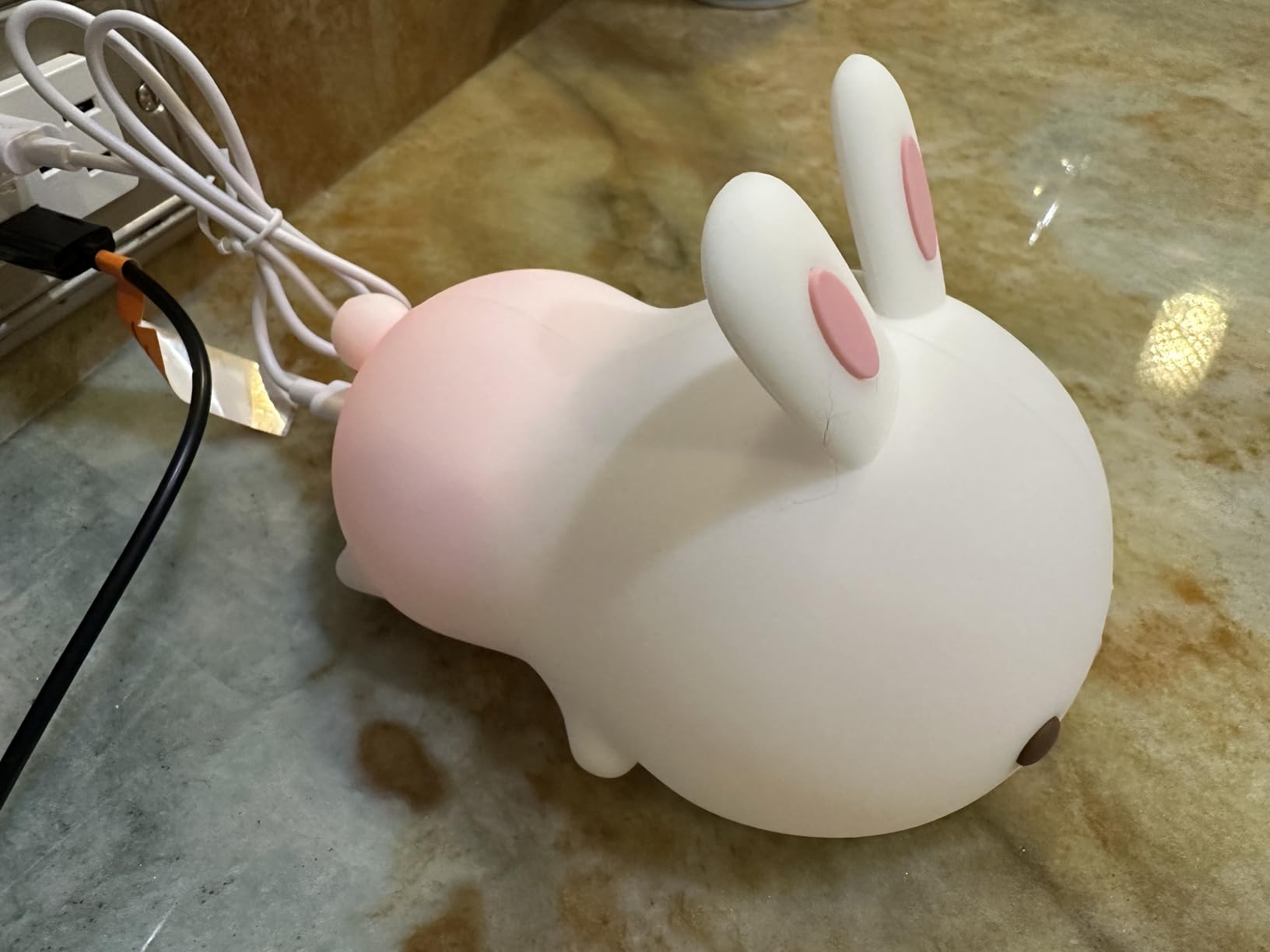 OneFire Night Light for Kids Christmas Gifts for Kids, 16 Colors Bunny Toys Cute Lamp, Soft Silicone Baby Night Light, 1200mAh Portable Dimmable Touch Lamps,Kawaii Room Decor,Christmas Gifts for Teens Customer Review OneFire Night Light for Kids Christmas Gifts for Kids, 16 Colors Bunny Toys Cute Lamp, Soft Silicone Baby Night Light, 1200mAh Portable Dimmable Touch Lamps,Kawaii Room Decor,Christmas Gifts for Teens - Customer Photo 3