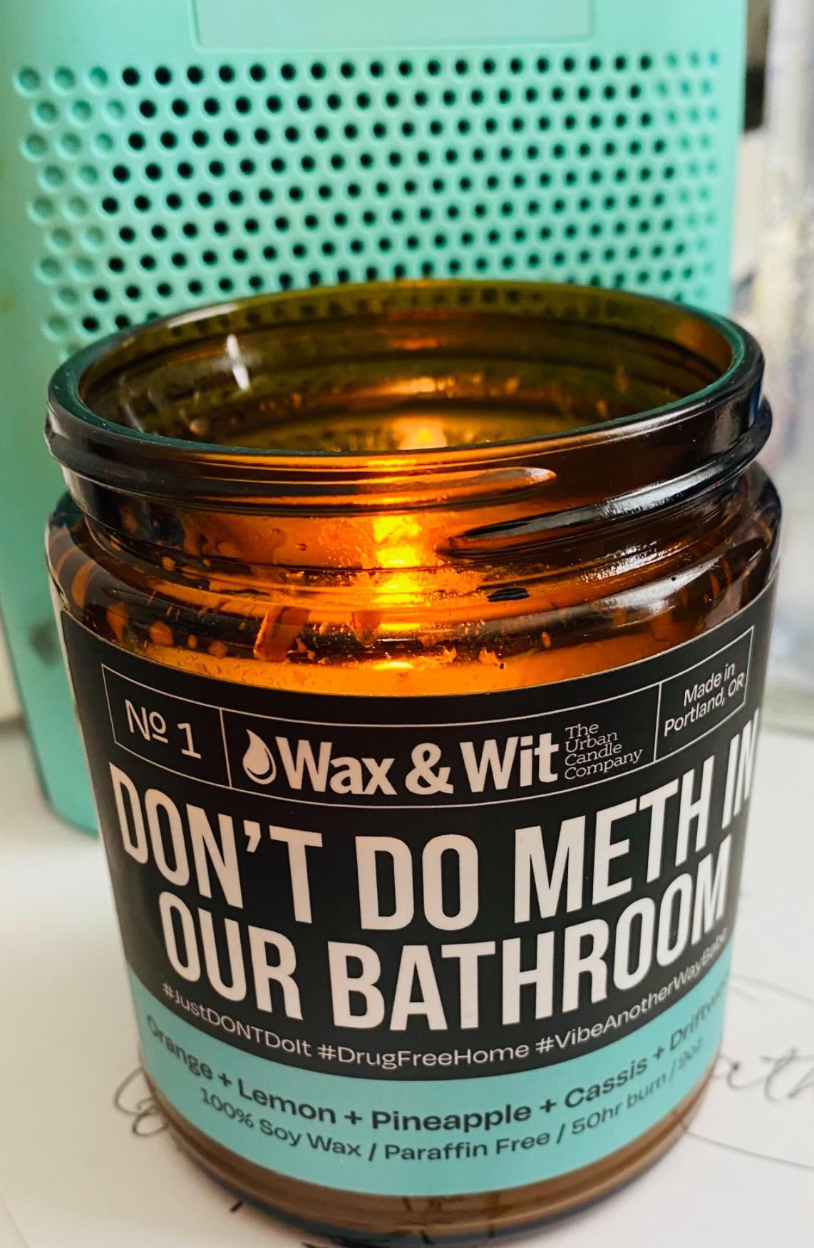 Wax & Wit Funny Soy Candle Gift for Women - Humorous, Aromatherapy Soy Wax Candle, Ideal for Housewarming, Coworker, Birthday – Pineapple, Cassis, Driftwood - 9oz - Customer Photo 1