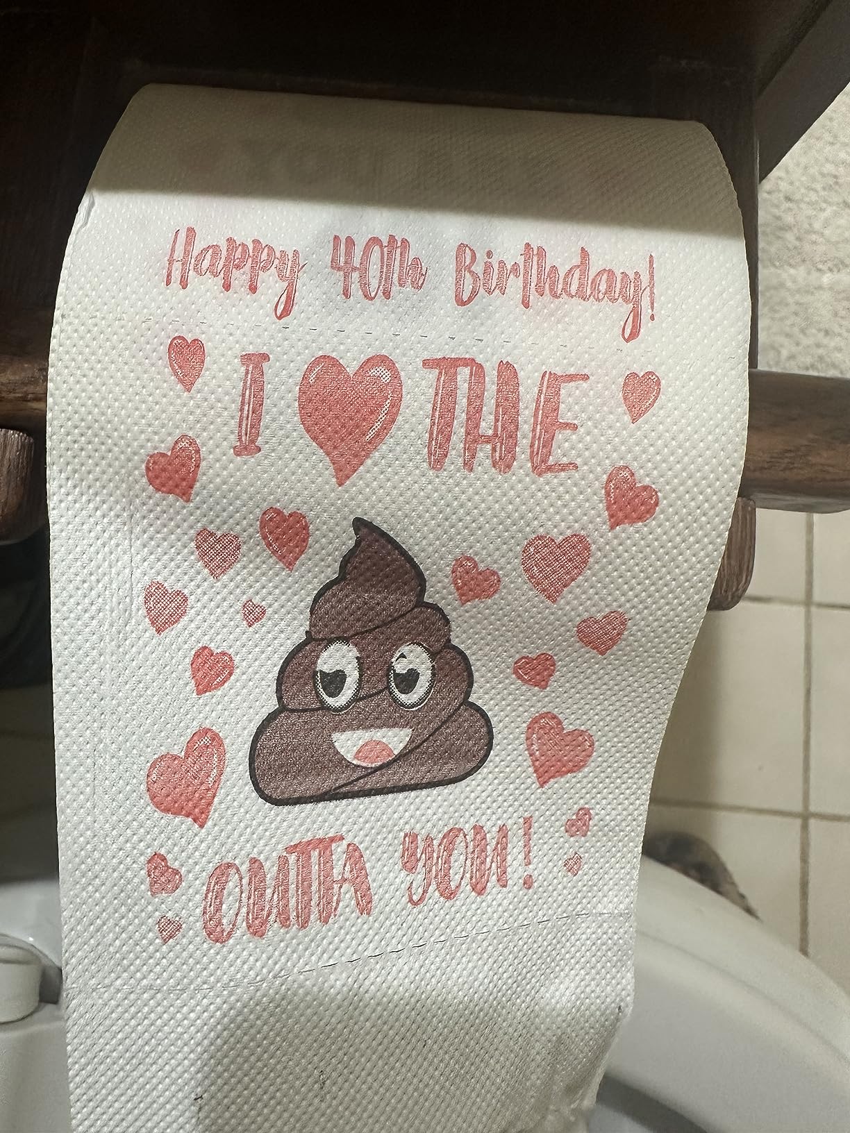 40th Birthday Gifts for Women, Men, Her, Him - Happy Prank Toilet Paper - 40th Birthday Decorations, Party Supplies Favors - 40 Years Old Funny Gag Gift Ideas, Novelty Bday Present for Friends, Family - Customer Photo 4