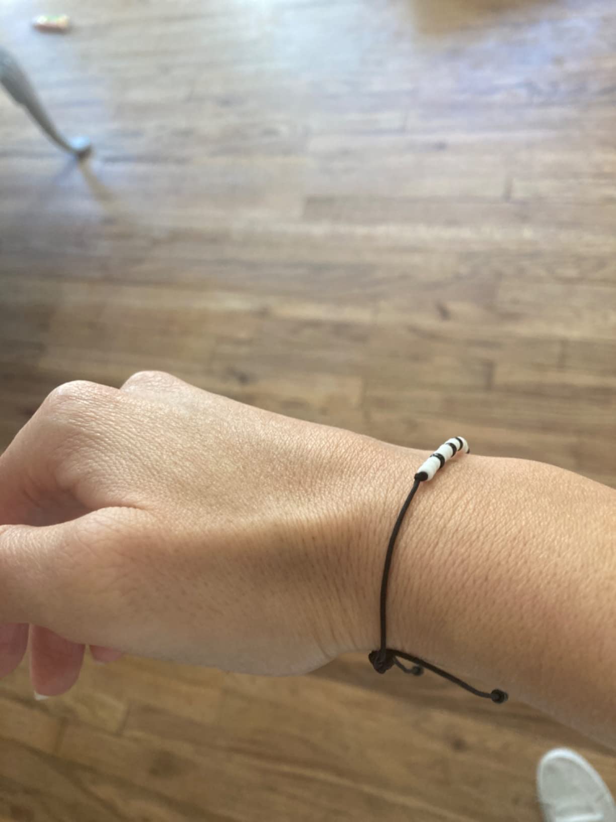 Tarsus Pinky Promise Couple Bracelets Set Morse Code Jewelry Gifts for Girlfriend Boyfriend His Her - Customer Photo 2