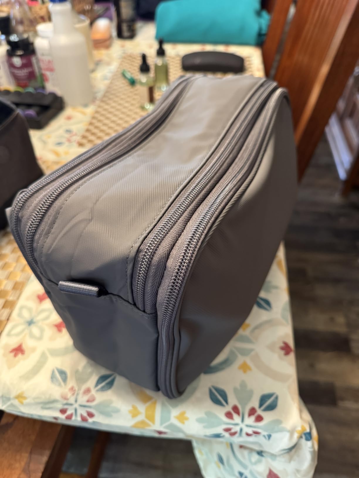 BAGSMART Toiletry Bag for Men, Travel Toiletry Organizer Dopp Kit Water-resistant Shaving Bag for Toiletries Accessories, Door Room Essentials, Black-medium - Customer Photo 2