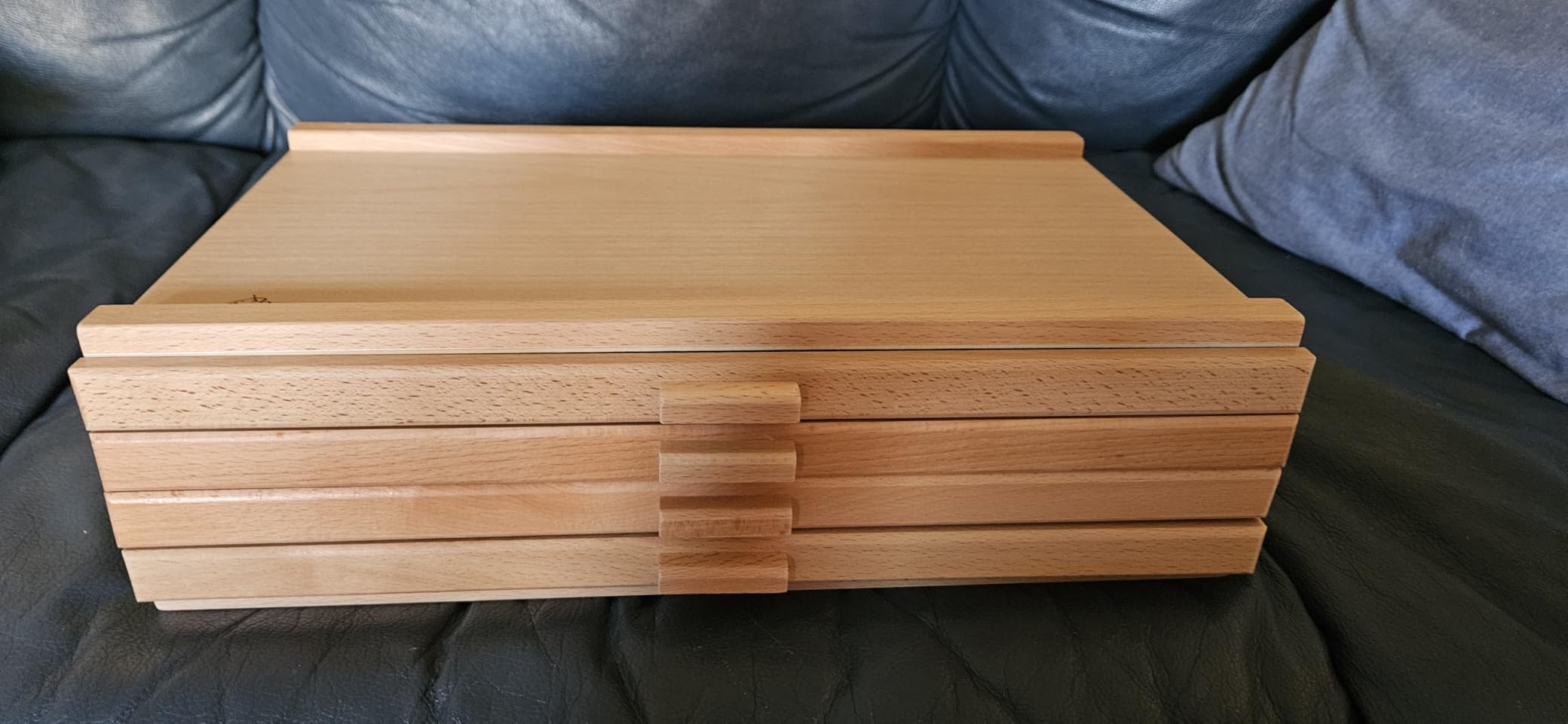 7 Elements 6 Drawer Wooden Artist Storage Supply Box for Pastels, Pencils, Pens, Markers, Brushes and Tools - Customer Photo 1