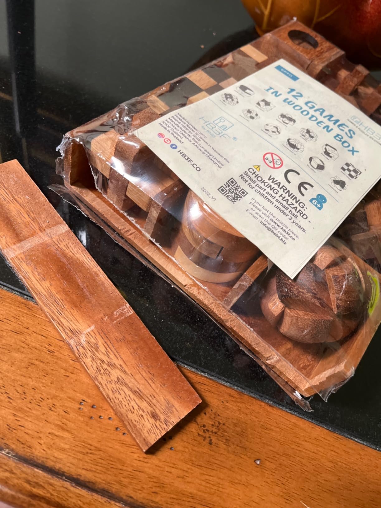 BSIRI Wooden Puzzle Box Set (4 Games) - Challenging Brain Teasers 3D Puzzles for Adults, Interlocking Games for IQ Test. Ideal for Rustic Patio Decor, Unique Gift for Christmas and Birthdays - Customer Photo 4