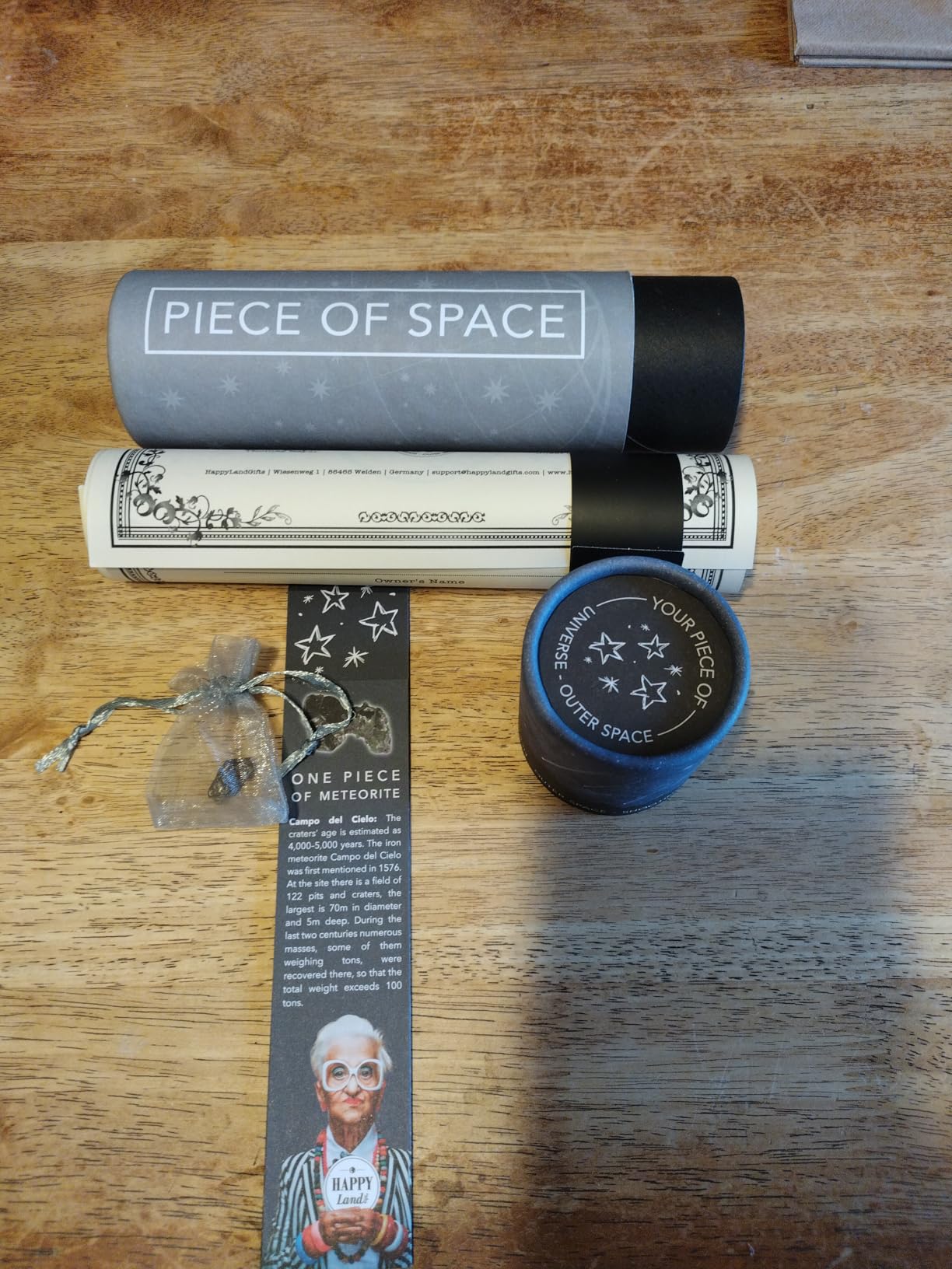 happylandgifts® Shooting Star for him and her with Personalized Certificate | Iron Meteorite for Space and NASA Enthusiasts | 6th Iron Anniversary and Lovers | Space Stuff | Moon Rock - Customer Photo 1