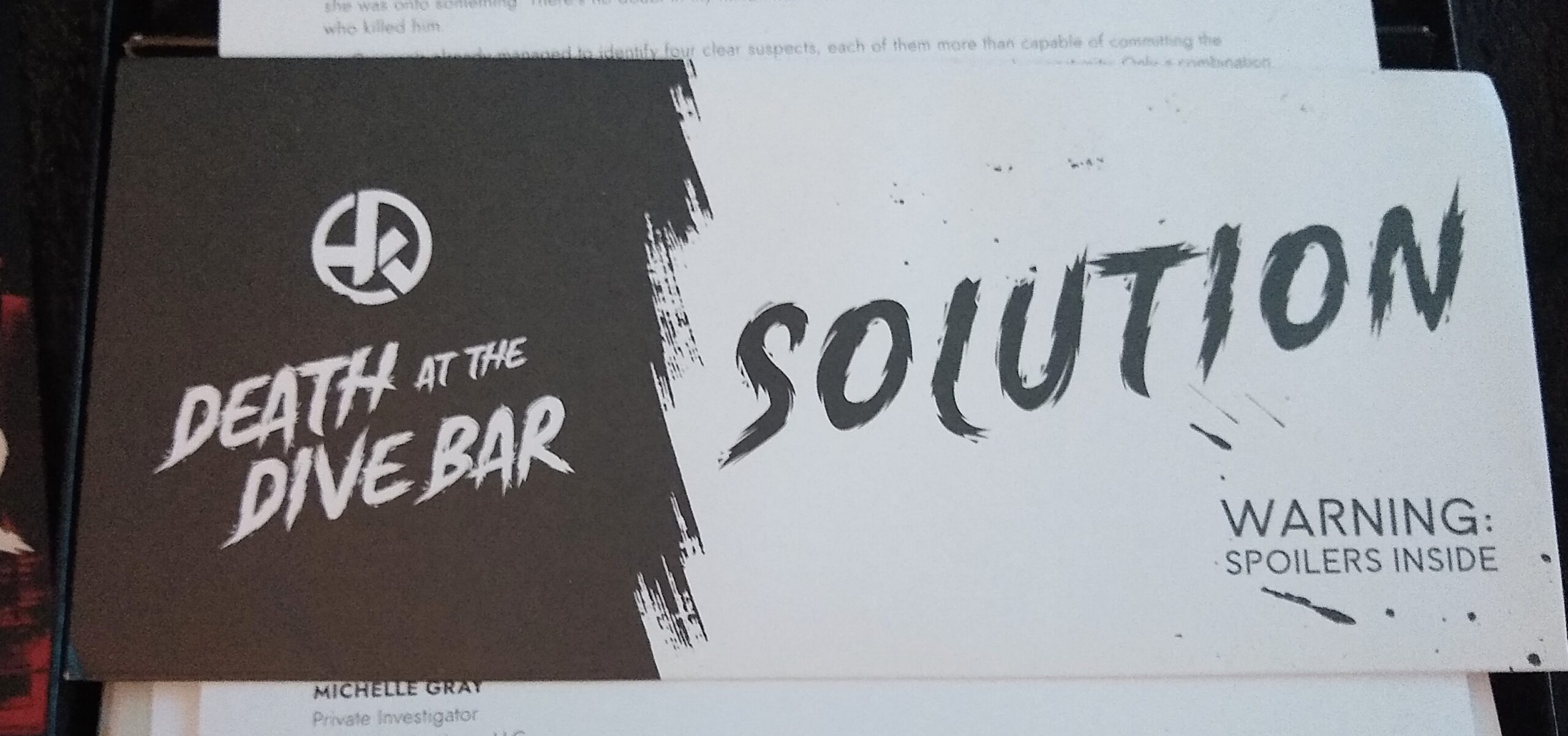 Hunt A Killer: Death At The Dive Bar, Solve a Murder at Old Scratch Tavern, Immersive Murder Mystery Game, Play Detective in Unsolved Mysteries, Great Gift For True Crime Fans, Designed for Ages 14+ - Customer Photo 1