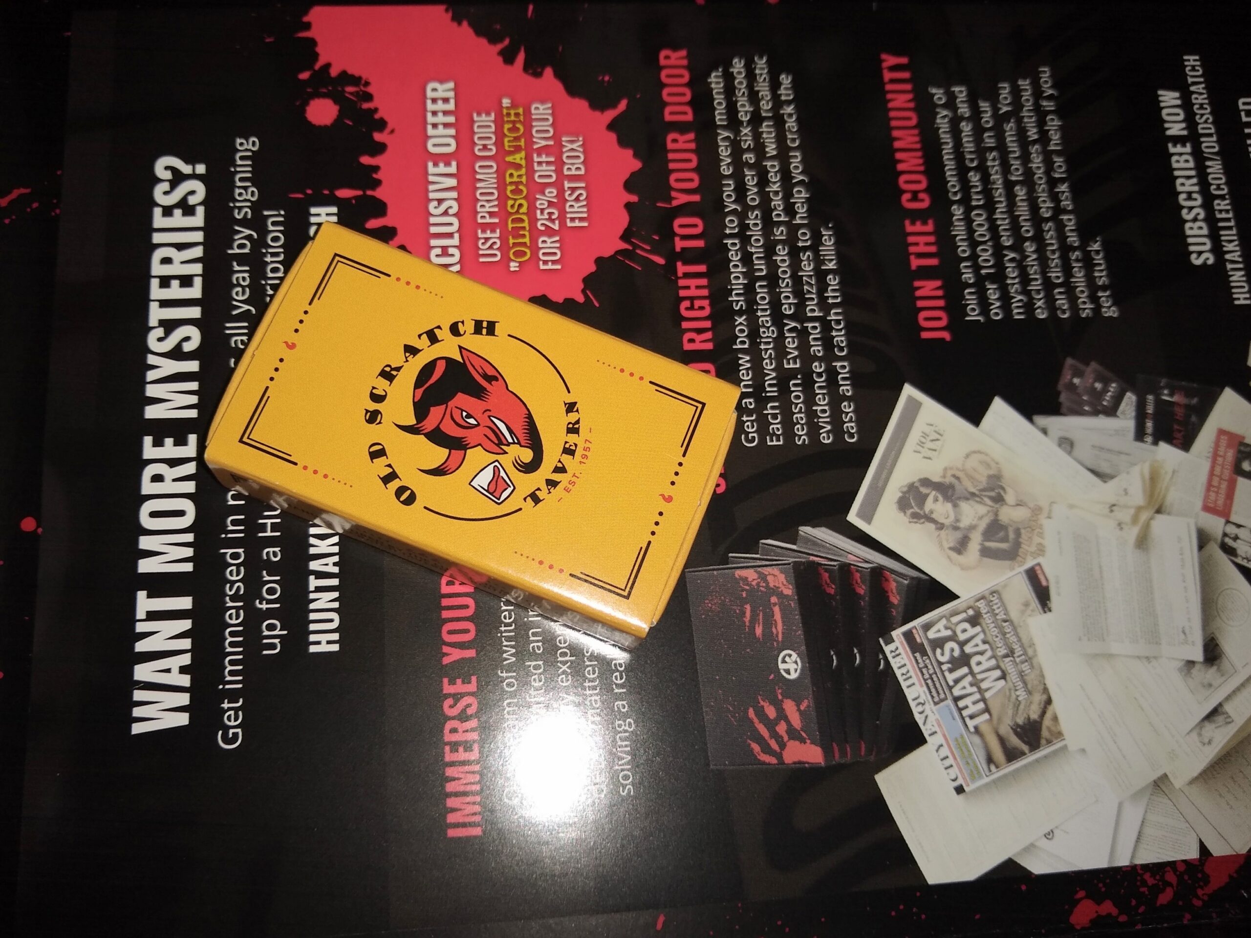 Hunt A Killer: Death At The Dive Bar, Solve a Murder at Old Scratch Tavern, Immersive Murder Mystery Game, Play Detective in Unsolved Mysteries, Great Gift For True Crime Fans, Designed for Ages 14+ - Customer Photo 3