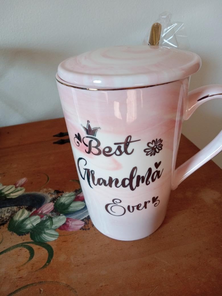 Aunt Gifts from Niece, Nephew - Best Aunt Ever Gift Mug - Happy Christmas Birthday Mothers Day Gifts for Auntie - Marble Ceramic Auntie Coffee Mug Gifts Box Printed Gold 14 Oz Pink - Customer Photo 1