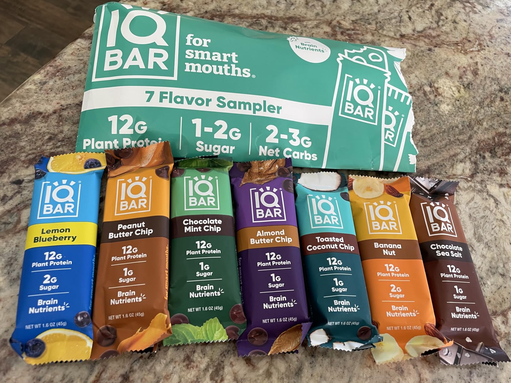 IQBAR Brain and Body Plant Protein Bars - 7 Bar Sampler Variety Pack - Keto, Vegan, Low Carb, High Fiber, Gluten Free, Dairy Free, Low Sugar Snack with Nutrients for Focus, Energy and Meal Replacement Customer Review IQBAR Brain and Body Plant Protein Bars - 7 Bar Sampler Variety Pack - Keto, Vegan, Low Carb, High Fiber, Gluten Free, Dairy Free, Low Sugar Snack with Nutrients for Focus, Energy and Meal Replacement - Customer Photo 2