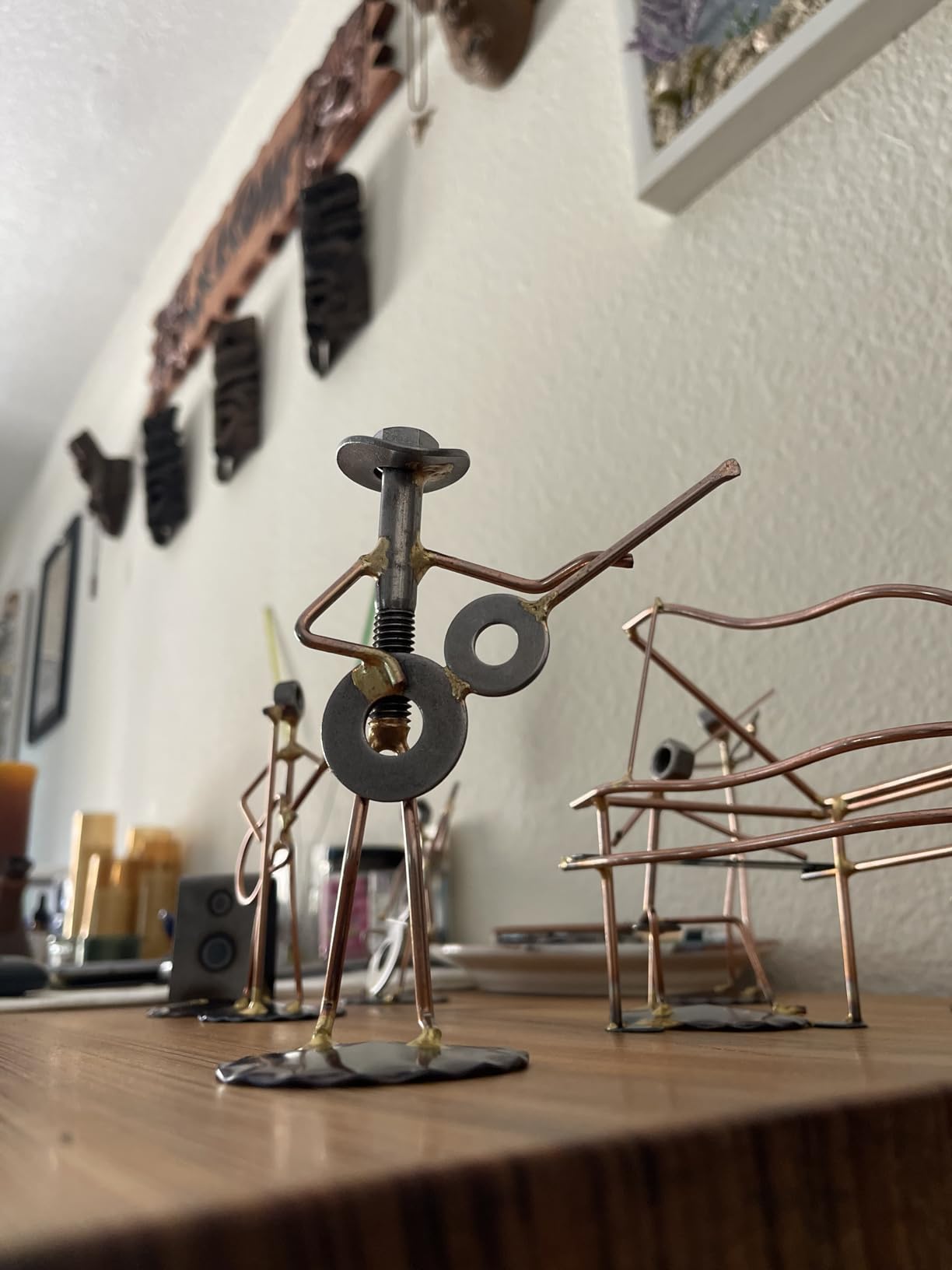 Grand Piano Collectible Handmade Metal Art Figurine, Desk Accessories, Trophy, Boss Gift, Office Décor, Business Professional, Musical Instrument - Customer Photo 1