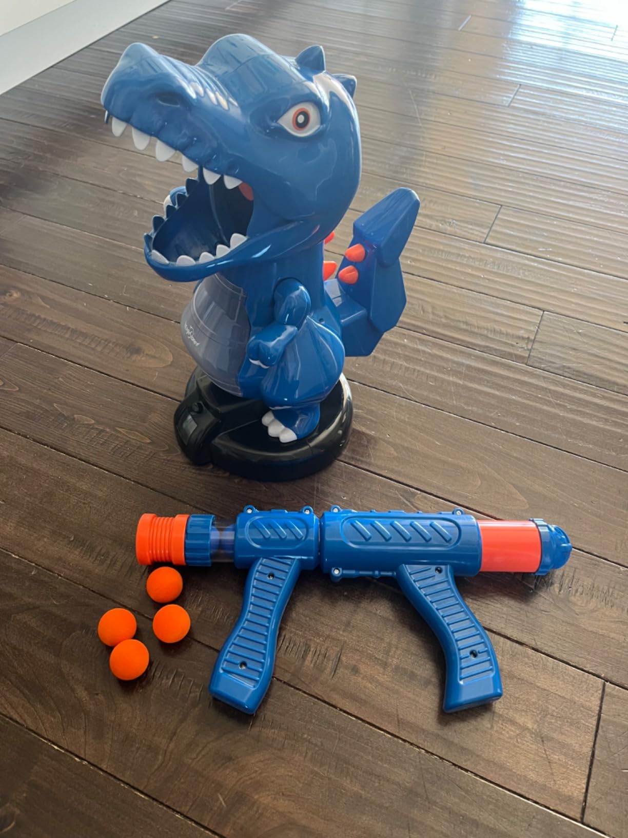 EagleStone Dinosaur Shooting Toys for Boys 5 6 7 8 9 Years Old, Electronic Kids Target Games w/ Air Pump Gun, LCD Score Record, Sound, 24 Foam Balls, Birthday Party Favor,Christmas Gifts for Toddlers - Customer Photo 0