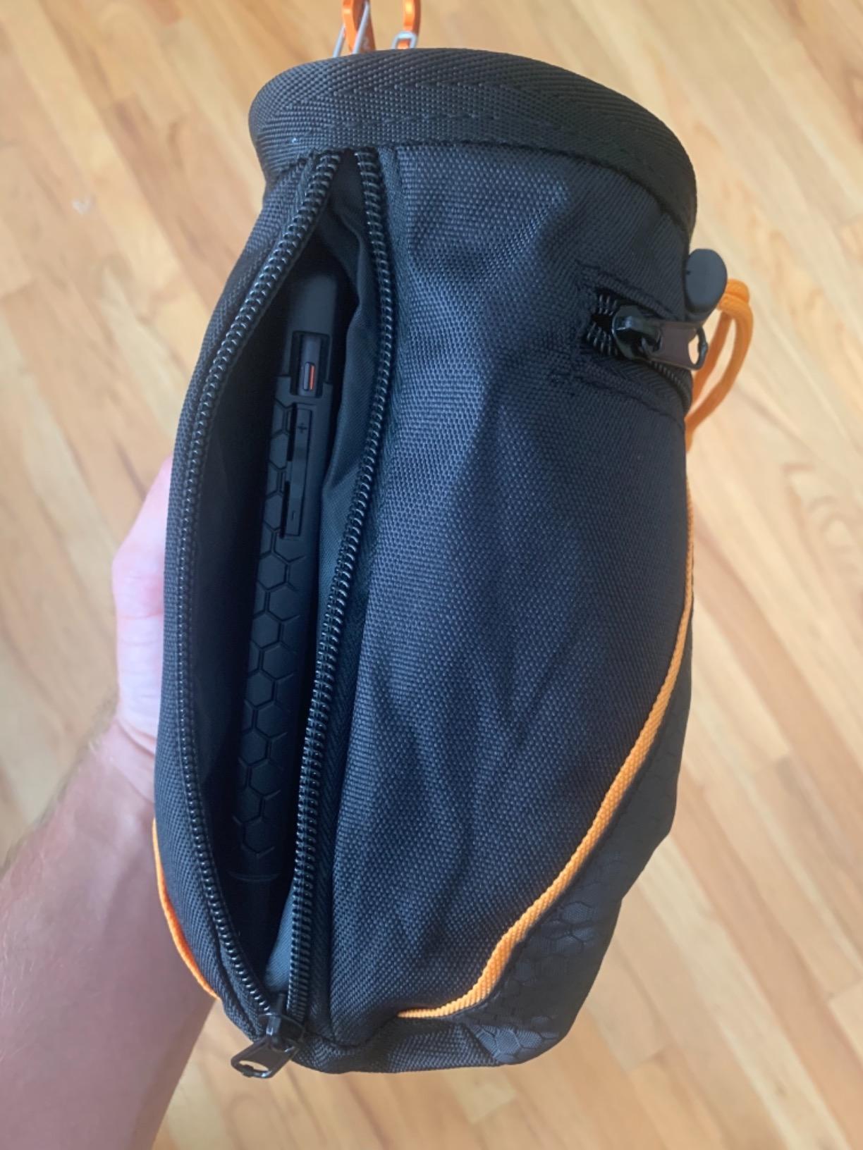 Chalk Bag for Rock Climbing - Rock Climbing Gifts Gear Accessories - Quick-Clip Belt, Large Zippered Pockets & Brush Holder - Customer Photo 2