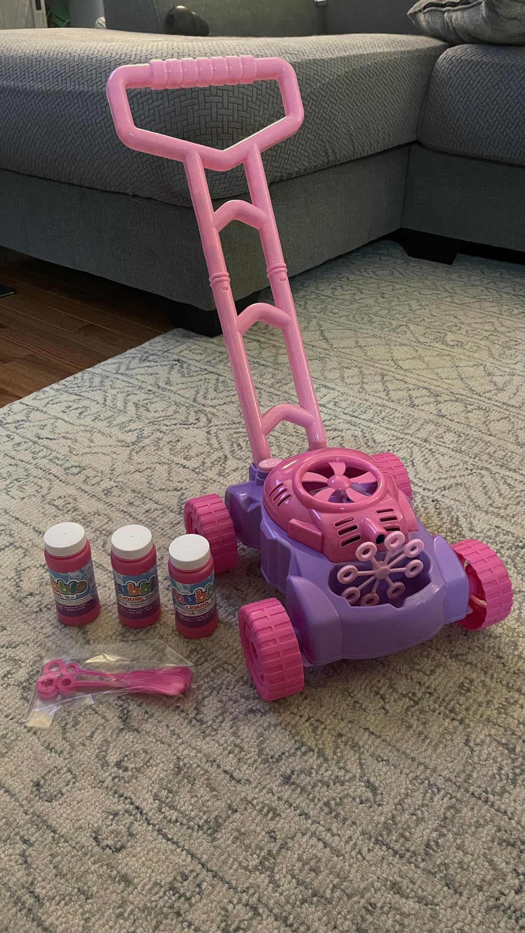 ArtCreativity Bubble Lawn Mower for Toddlers 1-3, Kids Bubble Machine for 1-Year-Old Girl Gifts, Xmas Gifts for Kids, Push Toys for Toddlers Age 1 2 3+ Birthday Gifts for Preschool Girls - Customer Photo 1