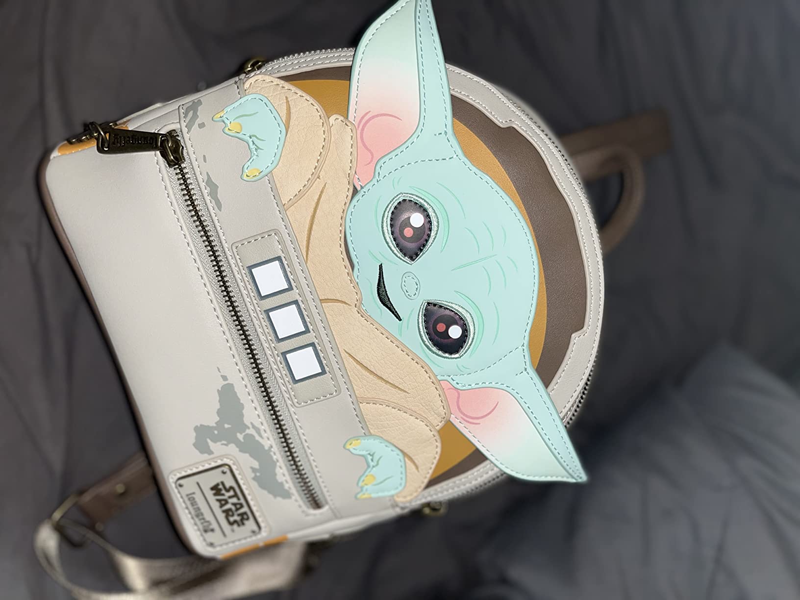 Loungefly Star Wars The Mandalorian Child Craddle Mini Backpack Customer Review Loungefly Star Wars The Mandalorian Child Craddle Mini Backpack - Customer Photo 2