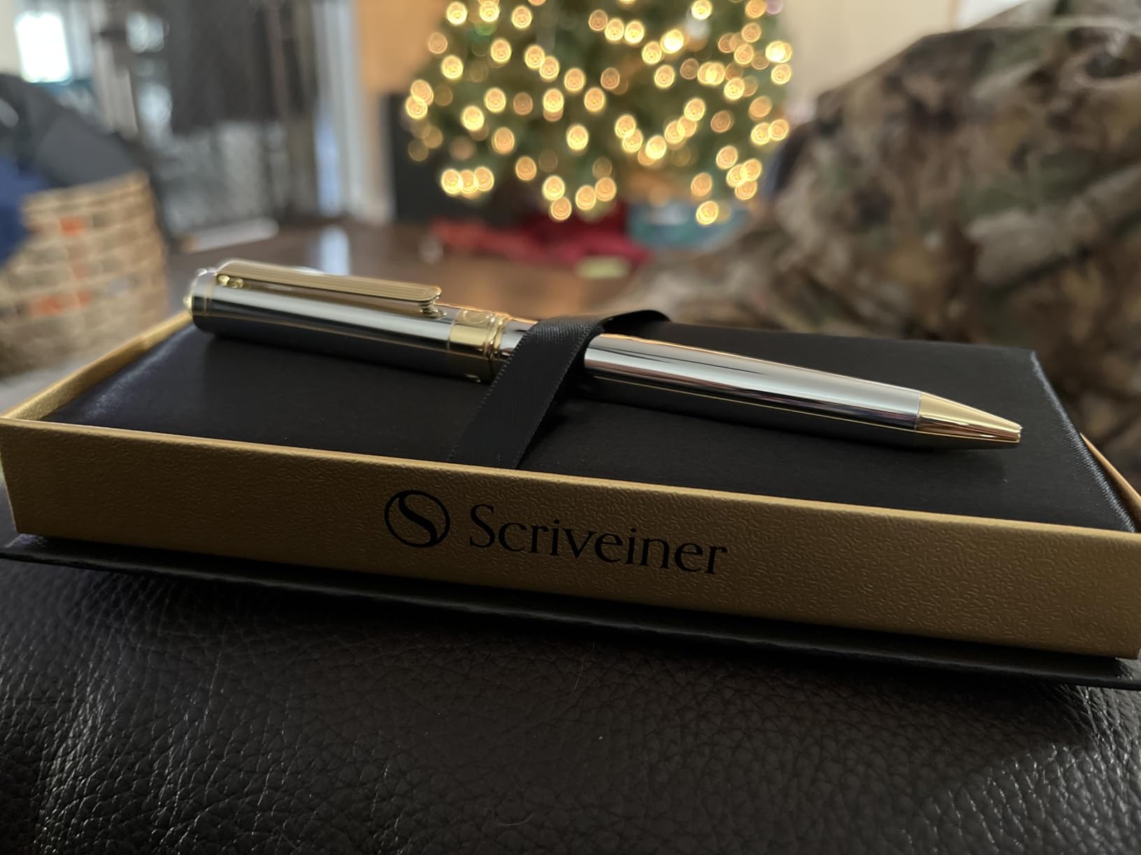 Scriveiner Midnight Blue Ballpoint Pen - Stunning Blue Lacquer Luxury Pen, Chrome Finish, Schmidt Black Refill, Best Ball Pen Gift Set for Men & Women, Professional Executive Office, Nice Designer Pen - Customer Photo 0