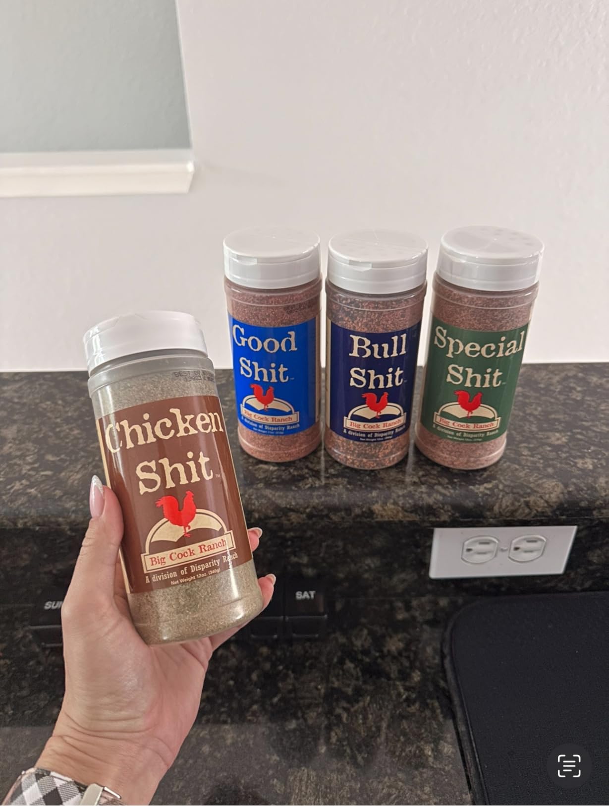 Big Cock Ranch Gourmet Seasoning Bundle All-Purpose Special Shit 13oz, Bull Shit for Steak 12oz, Good Shit Sweet N' Salty 11oz and Chicken Shit 12oz Gluten-Free and No MSG Customer Review Big Cock Ranch Gourmet Seasoning Bundle All-Purpose Special Shit 13oz, Bull Shit for Steak 12oz, Good Shit Sweet N' Salty 11oz and Chicken Shit 12oz Gluten-Free and No MSG - Customer Photo 1