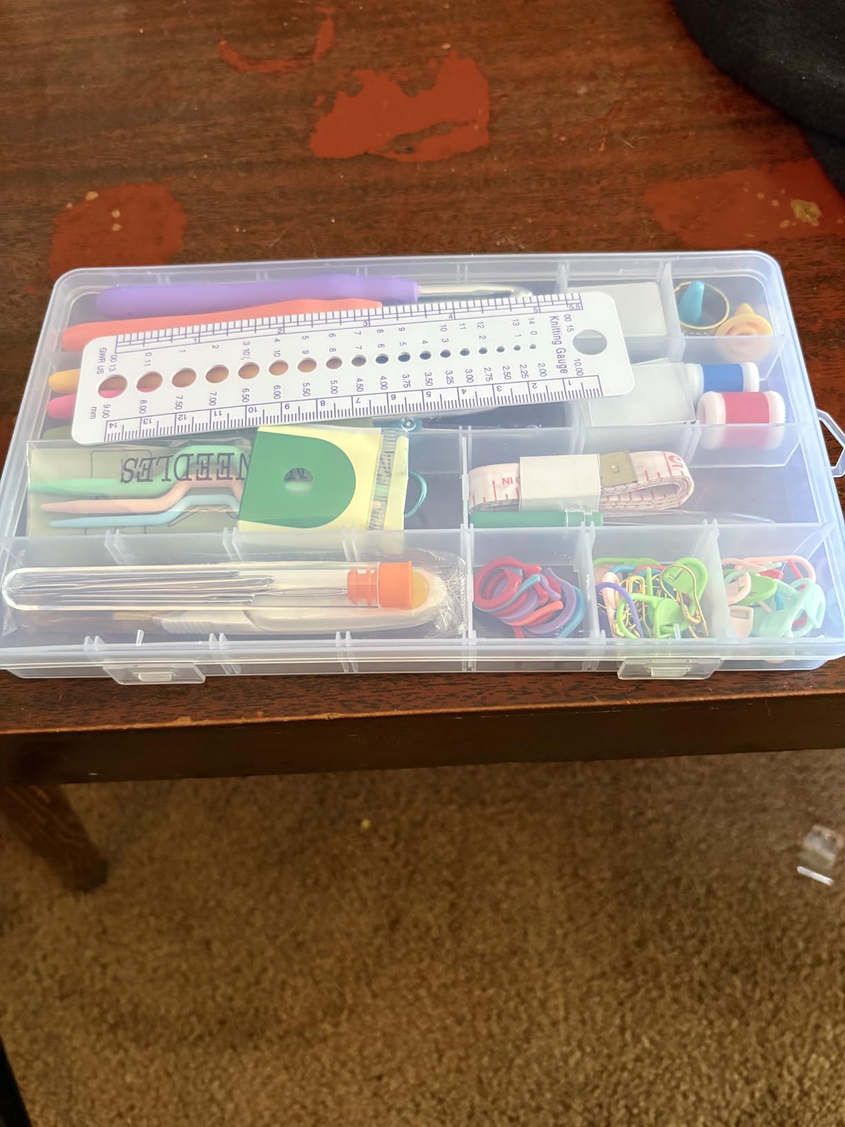 INSCRAFT 113 Piece Crochet Kit with Yarn Set– 1600 Yards Assorted Yarn for Knitting and Crochet, 73PCS Crochet Accessories Set Including Ergonomic Hooks, Knitting Needles & More Ideal Beginner Kit - Customer Photo 3