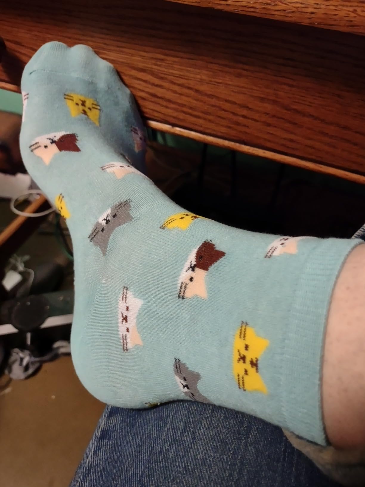 Womens Cute Animal Owl Cat Socks Crew Cotton Novelty Socks for Owl Cat Lovers Gifts Ideas - Customer Photo 1