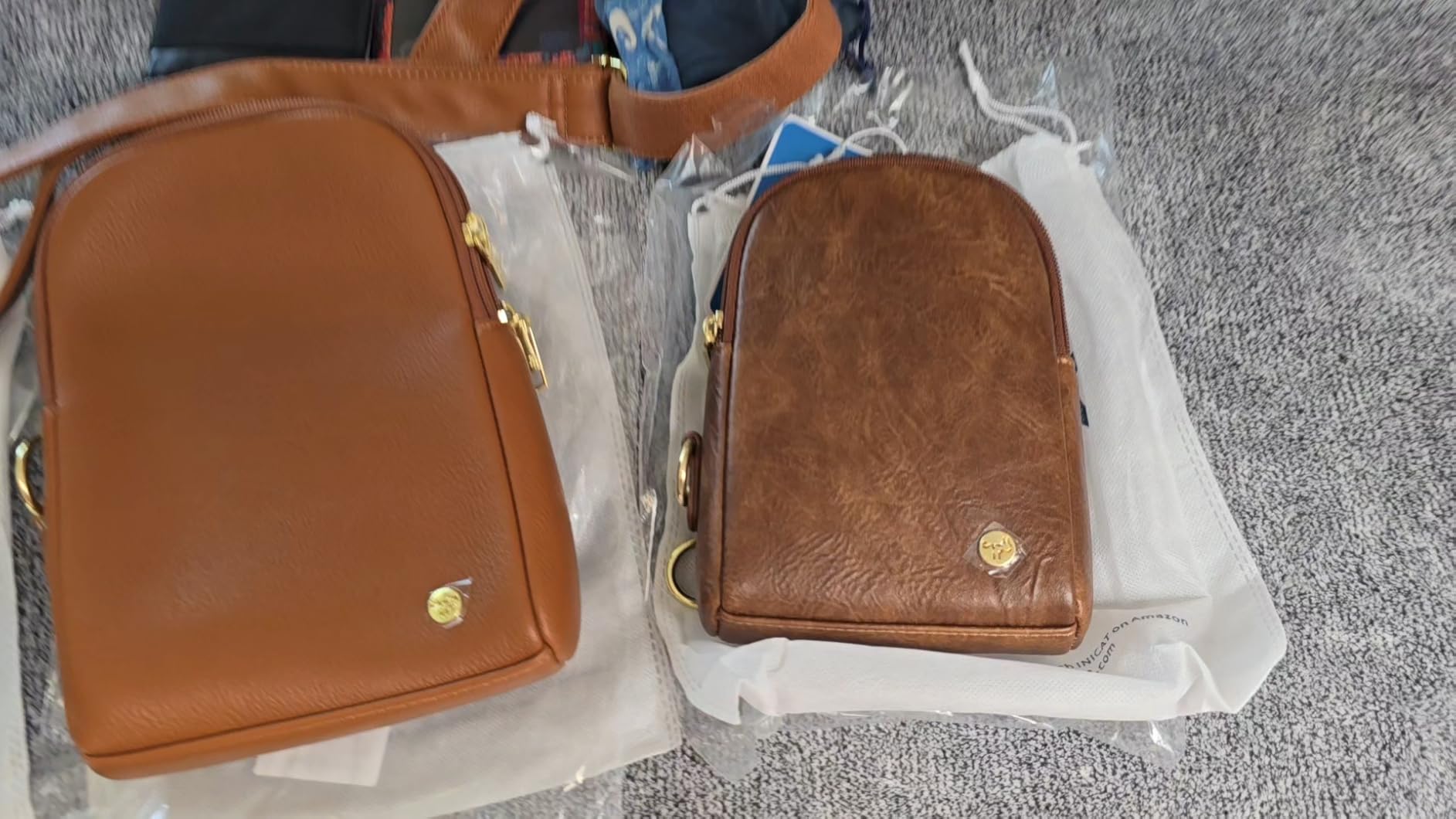 INICAT Travel Small Crossbody Sling Bags Women Vegan Leather Purses Fanny Packs Cross Body Bag Birthday Gifts - Customer Photo 4