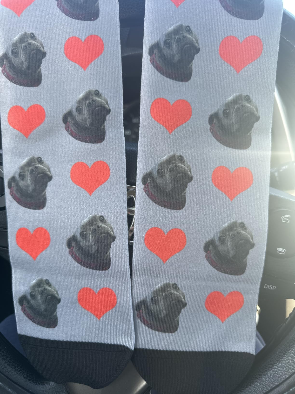 ShineSand Custom Face Socks with Picture, Personalized Socks with Photo Customized Unisex Funny Crew Sock Gifts for Men Women - Customer Photo 2