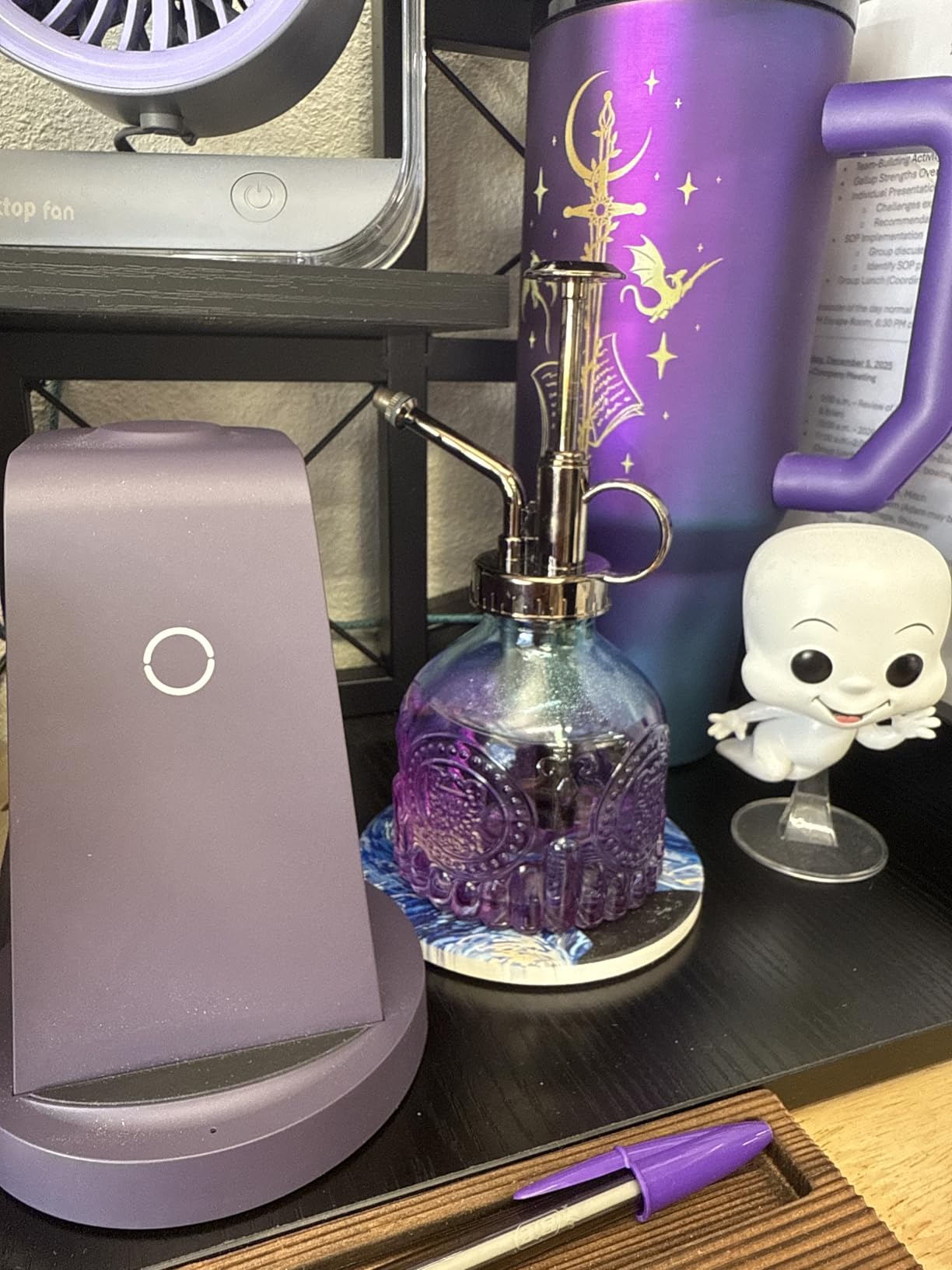 Glass Plant Mister Spray Bottle, Vintage Plant Spritzer, Succulent Watering Bottle with Top Pump, Small Plant Sprayer Mister Watering Can for Indoor Outdoor Houseplant - Green Brown Gradient - Customer Photo 1