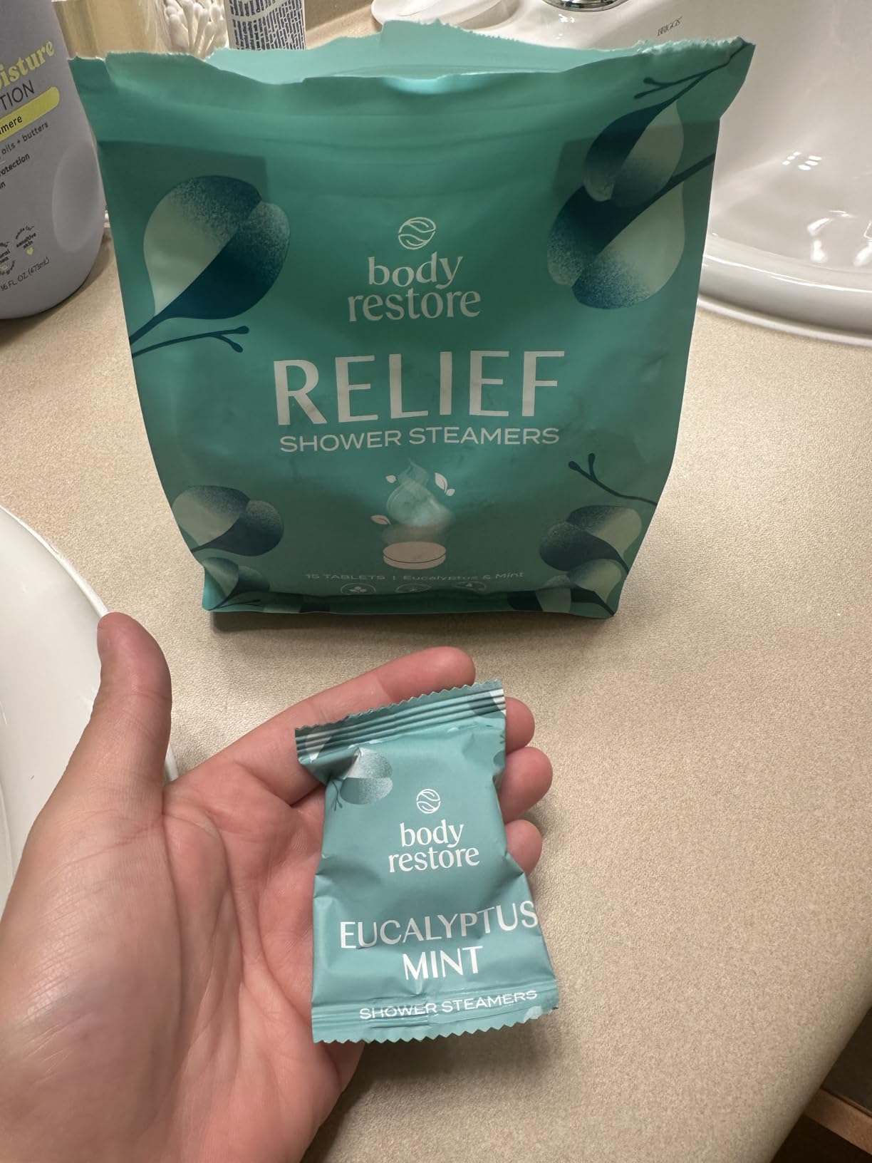 Body Restore Shower Steamers Aromatherapy 15 Pack - Christmas Stocking Stuffers for Men, Birthday Gifts for Women, White Elephant, Relaxation, Self Care - Eucalyptus - Customer Photo 4