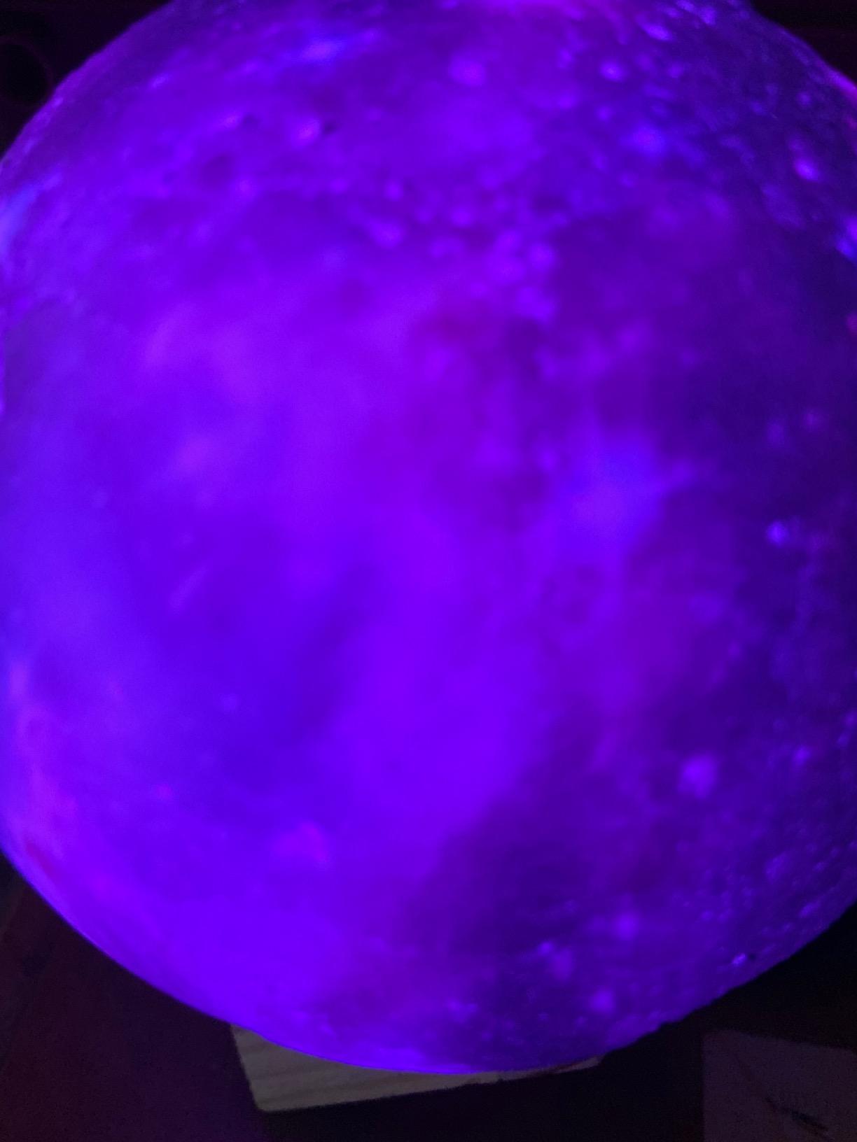 Mind-Glowing Galaxy Moon Lamp with Multi Colors, Touch/Remote, Wood Stand - Teen Girl Room Decor, Trendy Stuff - Christmas Gift for Any Year Old Teenage Girl - Cool Night Light for Kids (7.1 inch) - Customer Photo 1