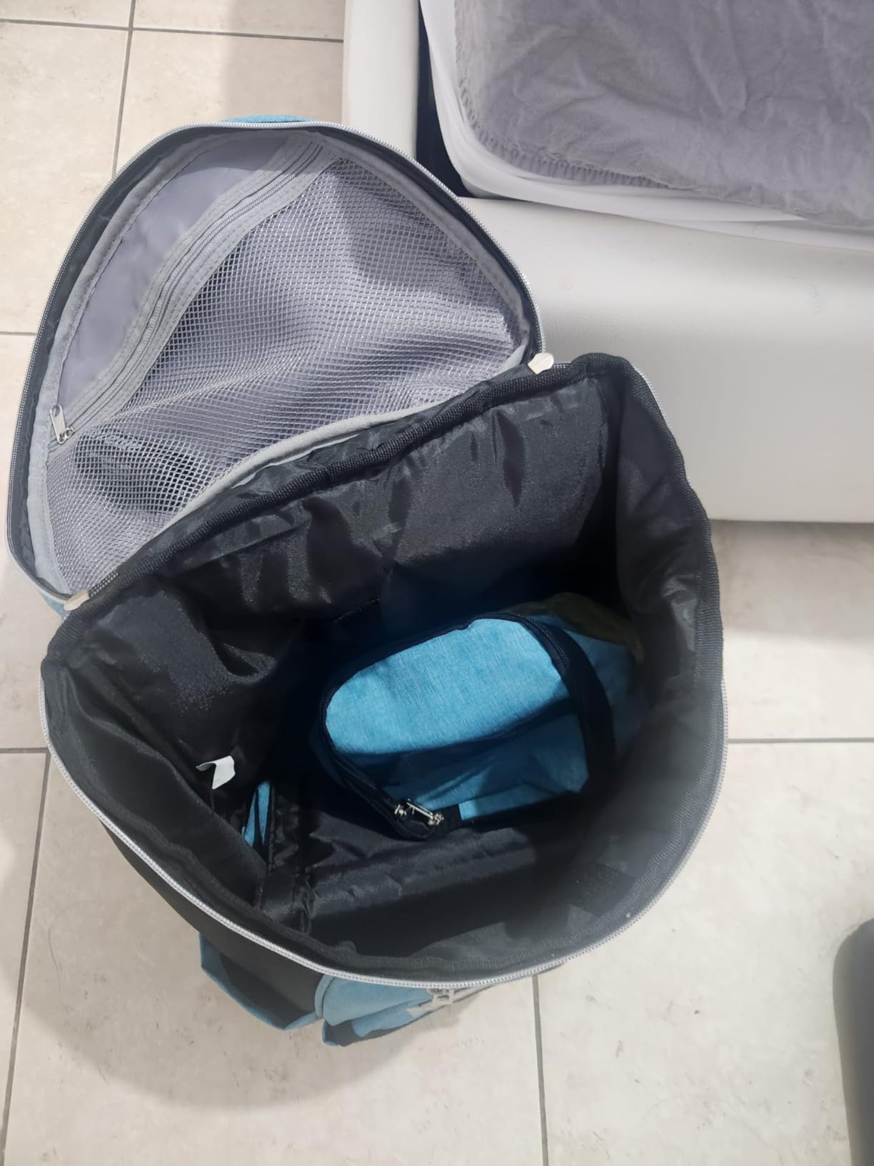 PetAmi Dog Travel Bag Backpack, Airline Approved Dog Bags for Traveling, Puppy Diaper Bag Supplies, Pet Camping Essentials Hiking Accessories Dog Mom Gift, Food Container, Collapsible Bowls, Navy Blue - Customer Photo 1