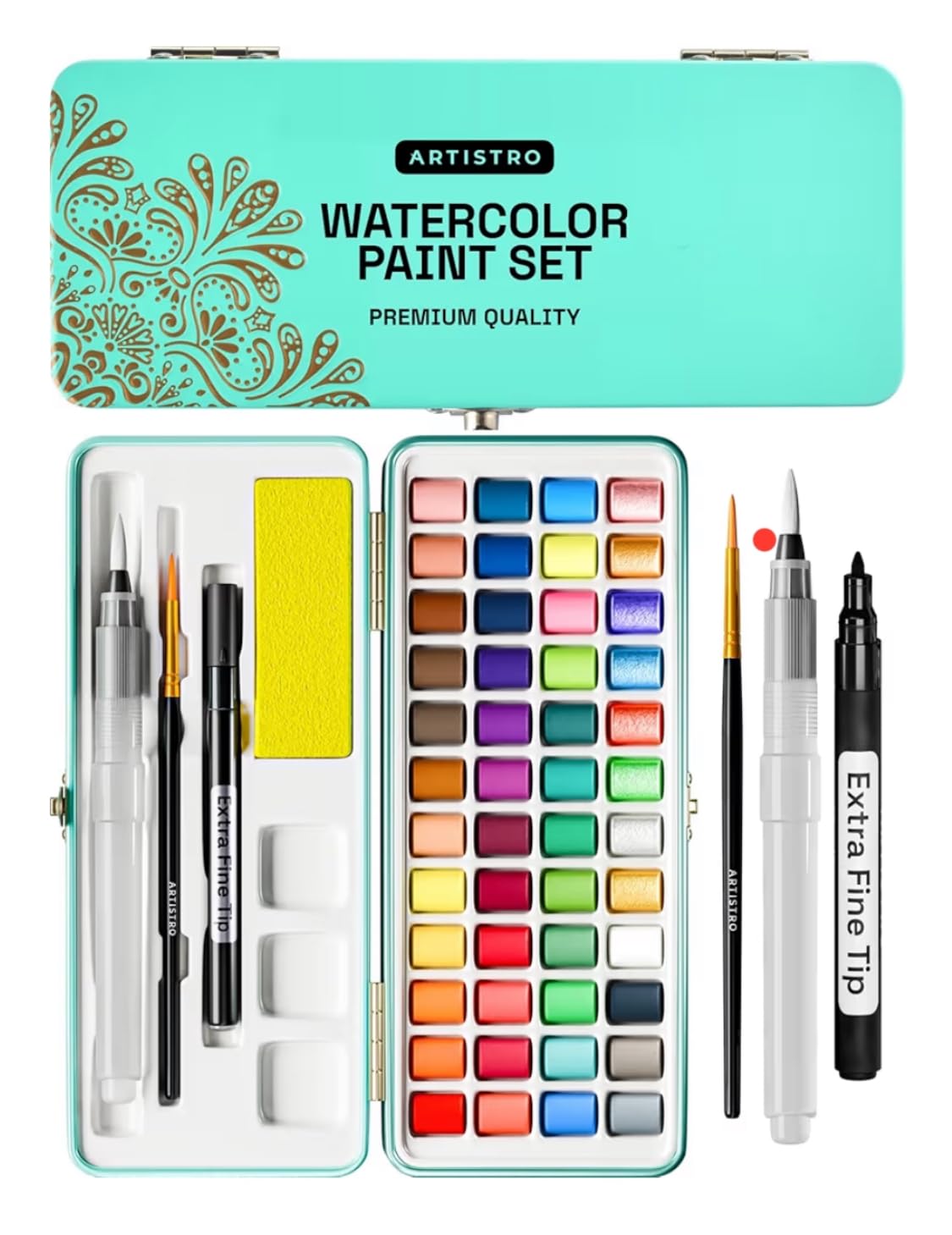 ARTISTRO Watercolor Paint Set - Portable Paint Kit - Perfect for Gifting to Adults, Teens, Tweens, & Kids - Customer Photo 2