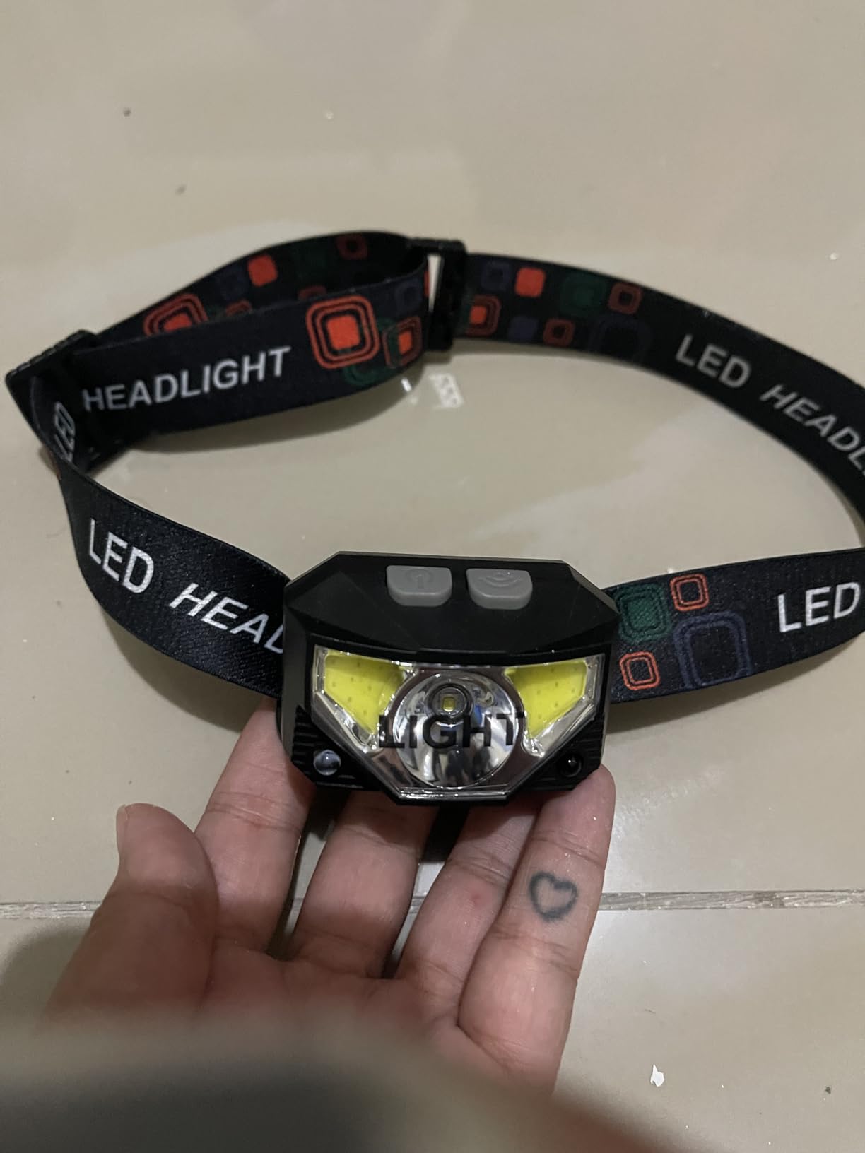 LHKNL Headlamp Flashlight, Lumen Ultra-Light Bright LED Rechargeable Headlight with White Red Light, 2-Pack Waterproof Motion Sensor Head Lamp,8 Modes for Outdoor Camping Running Hiking Fishing - Customer Photo 1