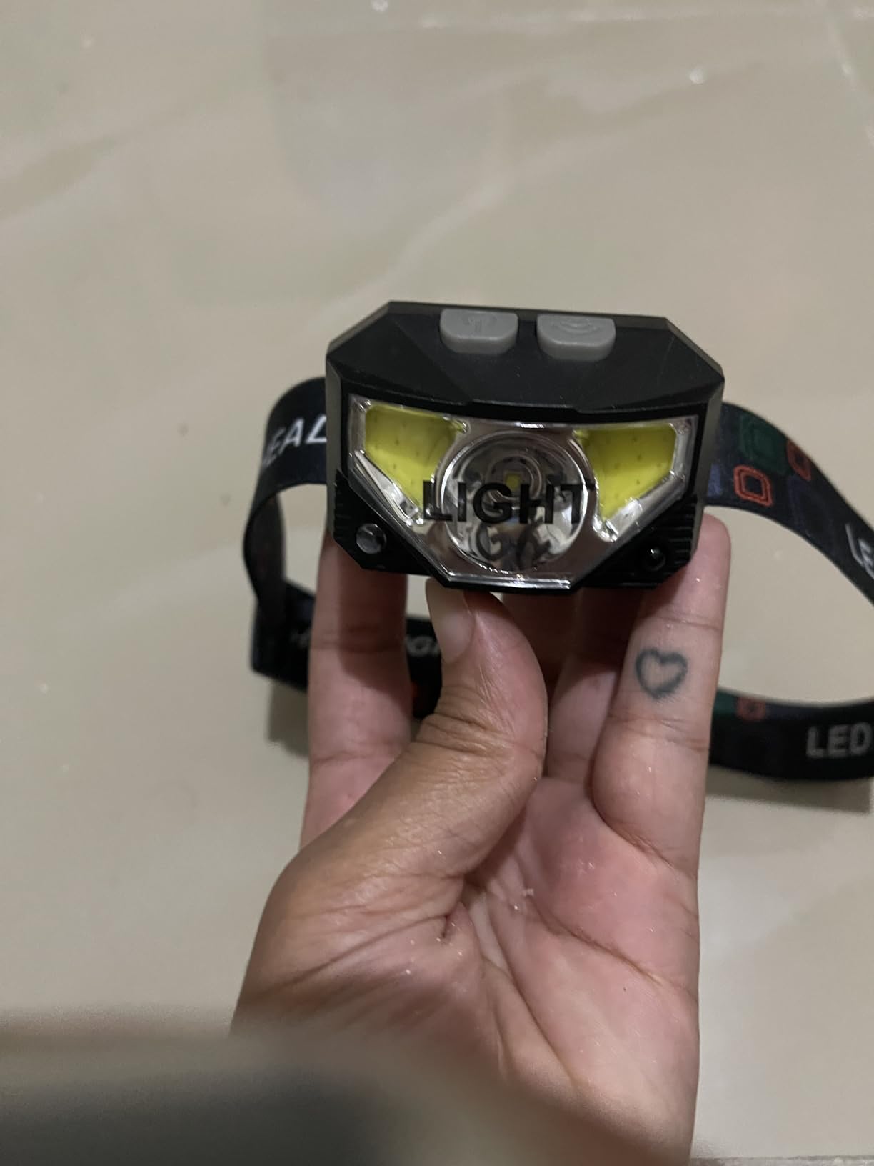 LHKNL Headlamp Flashlight, Lumen Ultra-Light Bright LED Rechargeable Headlight with White Red Light, 2-Pack Waterproof Motion Sensor Head Lamp, 8 Modes for Outdoor Camping Running Hiking Fishing - Customer Photo 2