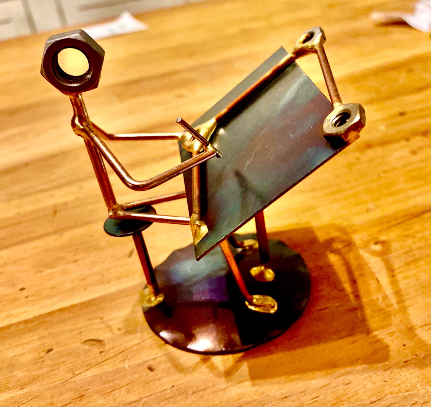 Lawyer - Handmade Metal Figurine - Hand Welded Metal Art - Unique Desk Accessories, Law Office Decor, & Lawyer Gifts - Made in The USA - Customer Photo 2