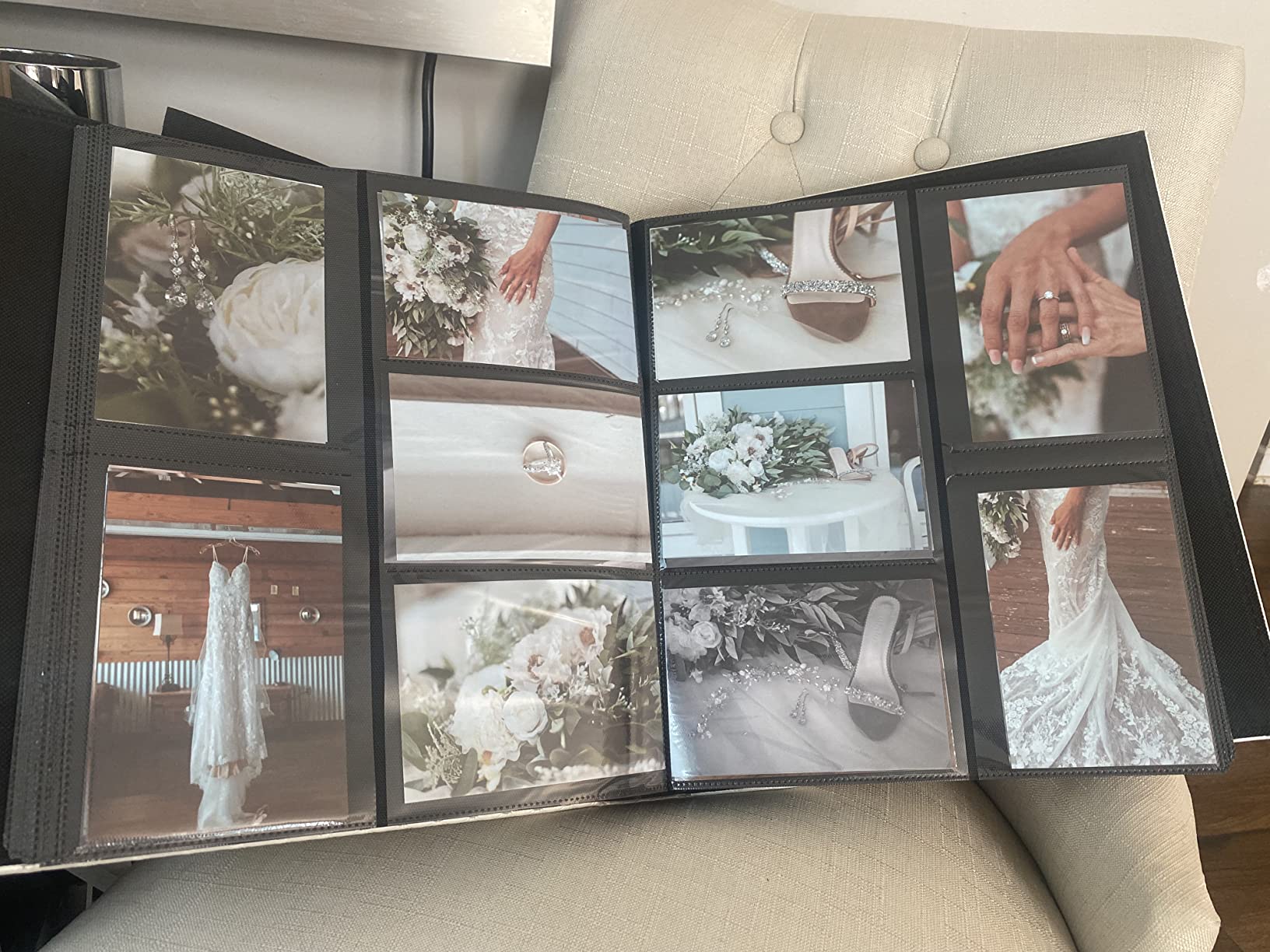 Photo Album fazhongfa Photo Books for 4x6 Pictures Large Capacity Wedding Albums Hold 500 Photos for Family Couple Memories Book Birthday Anniversary Travel Foto Album Acid Free (Silver) - Customer Photo 2
