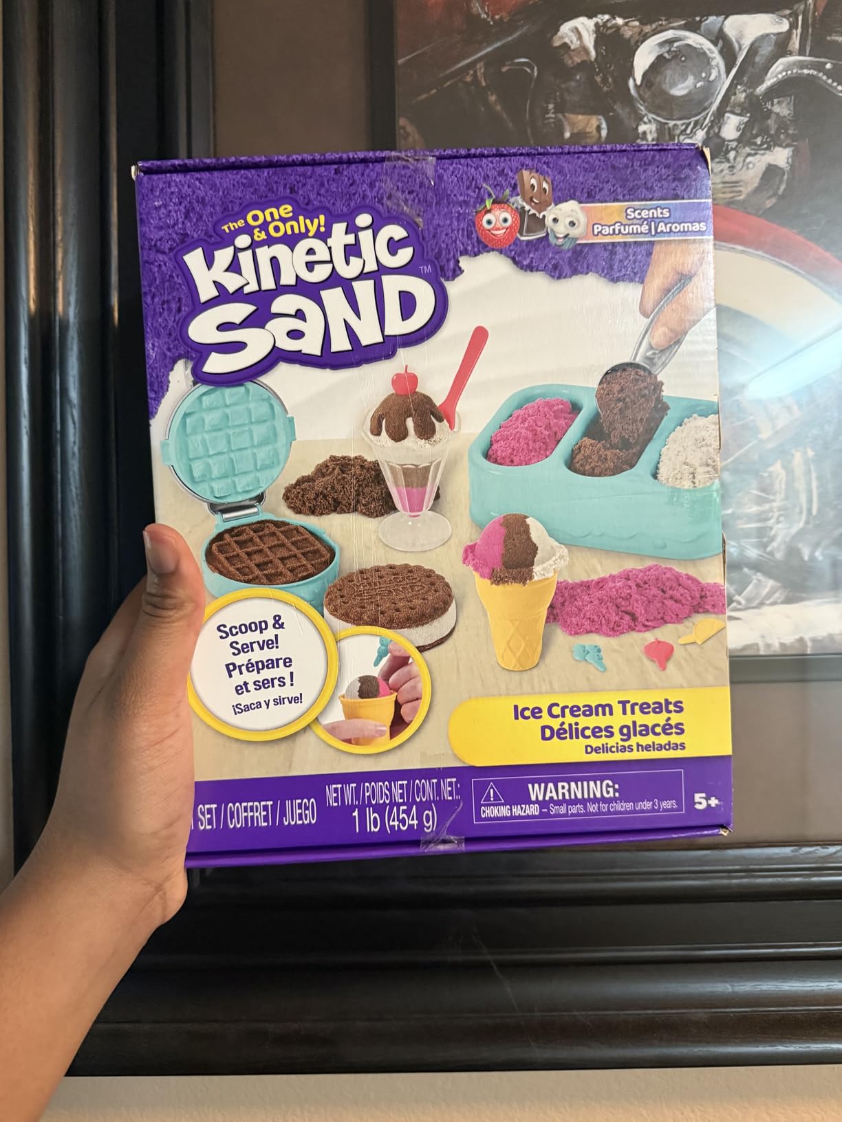 Kinetic Sand Scents, Ice Cream Treats Playset with 3 Colors Scented Play Sand & 6 Tools, Sensory Toys, Holiday Gifts & Stocking Stuffers for Kids Ages 3 and up - Customer Photo 1