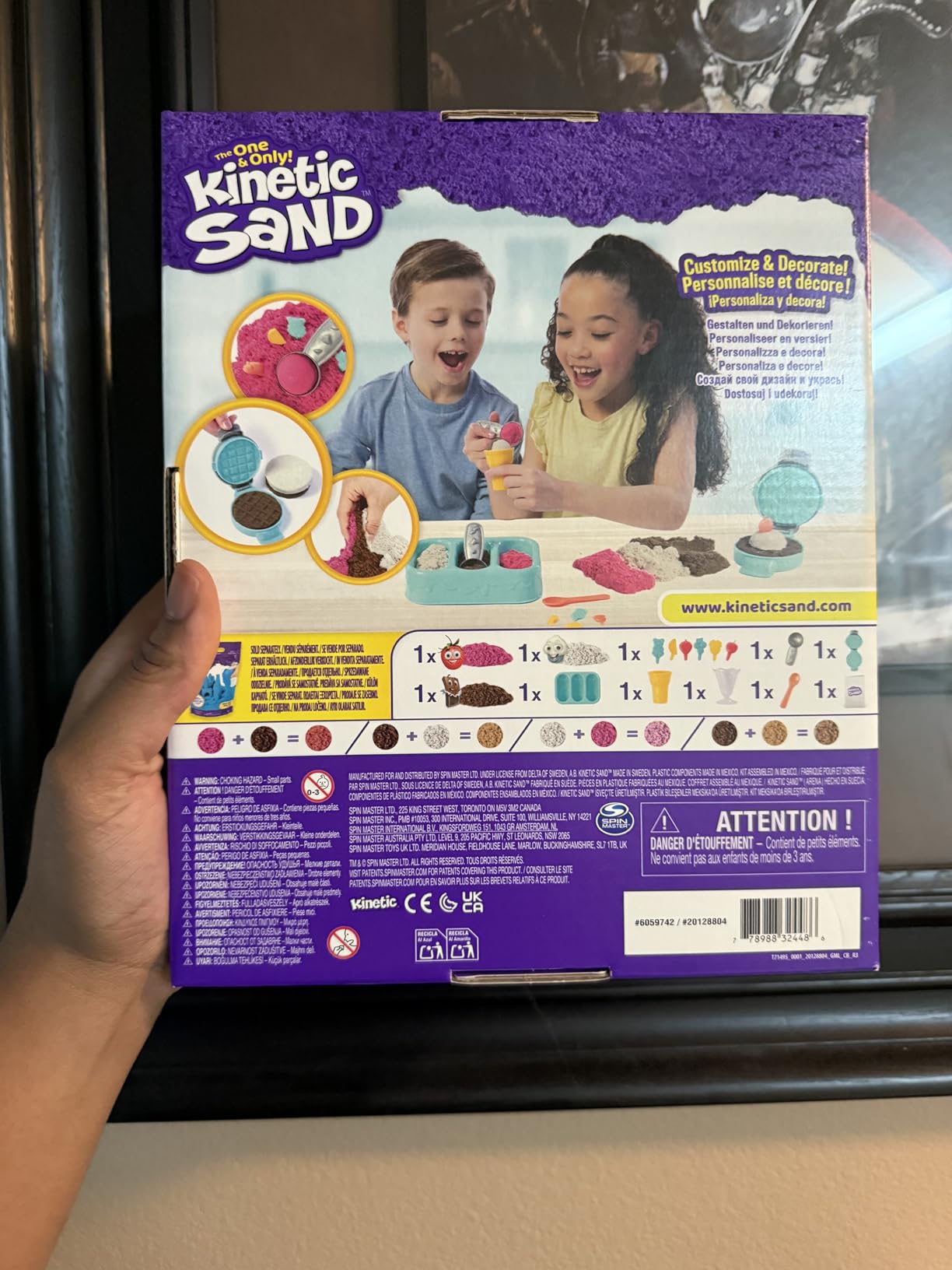 Kinetic Sand Scents, Ice Cream Treats Playset with 3 Colors Scented Play Sand & 6 Tools, Sensory Toys, Holiday Gifts & Stocking Stuffers for Kids Ages 3 and up - Customer Photo 2