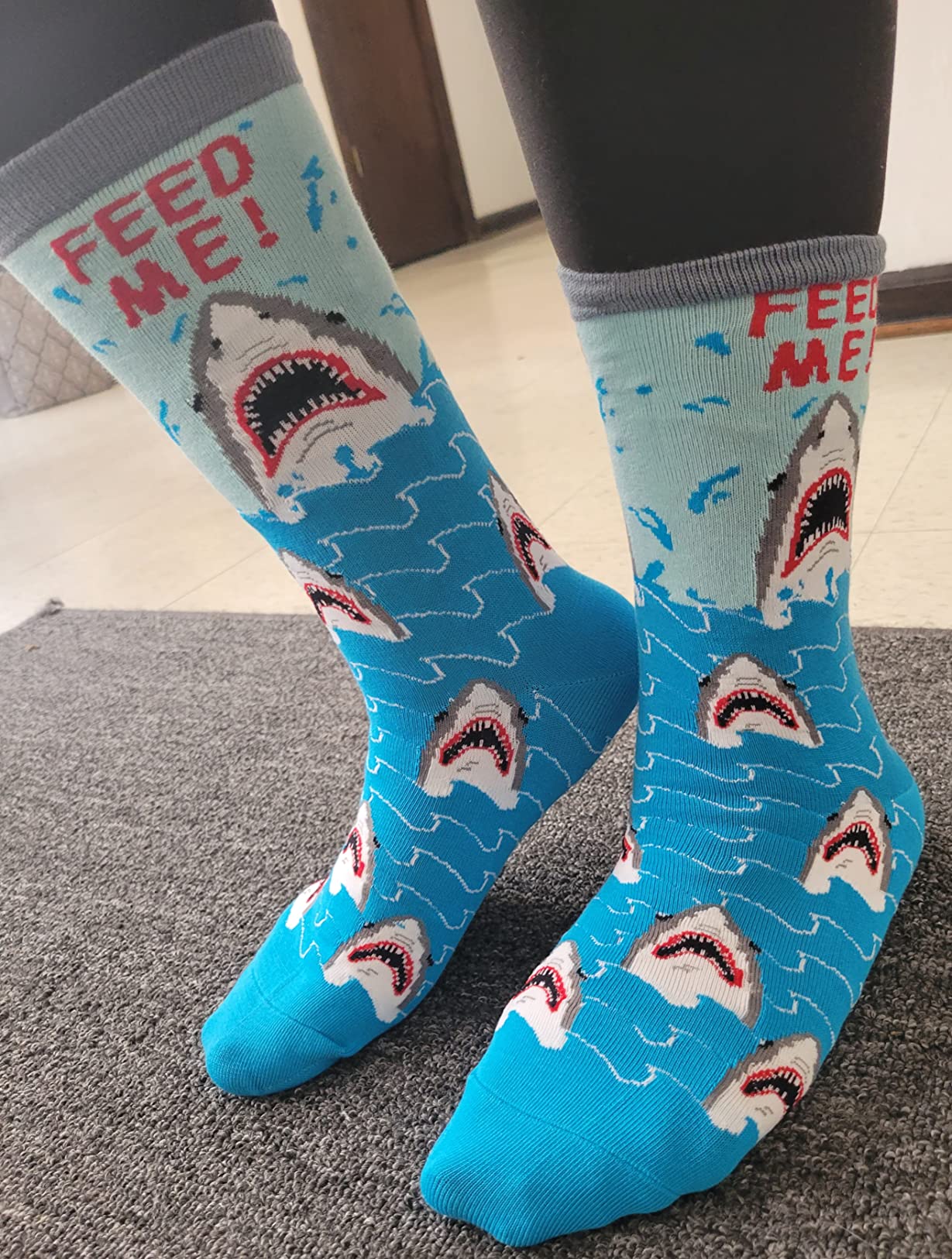 HAPPYPOP Ocean Gifts Women Men - Shark Whale Dolphin Octopus Turtle Otter Penguin Socks Customer Review HAPPYPOP Ocean Gifts Women Men - Shark Whale Dolphin Octopus Turtle Otter Penguin Socks - Customer Photo 2