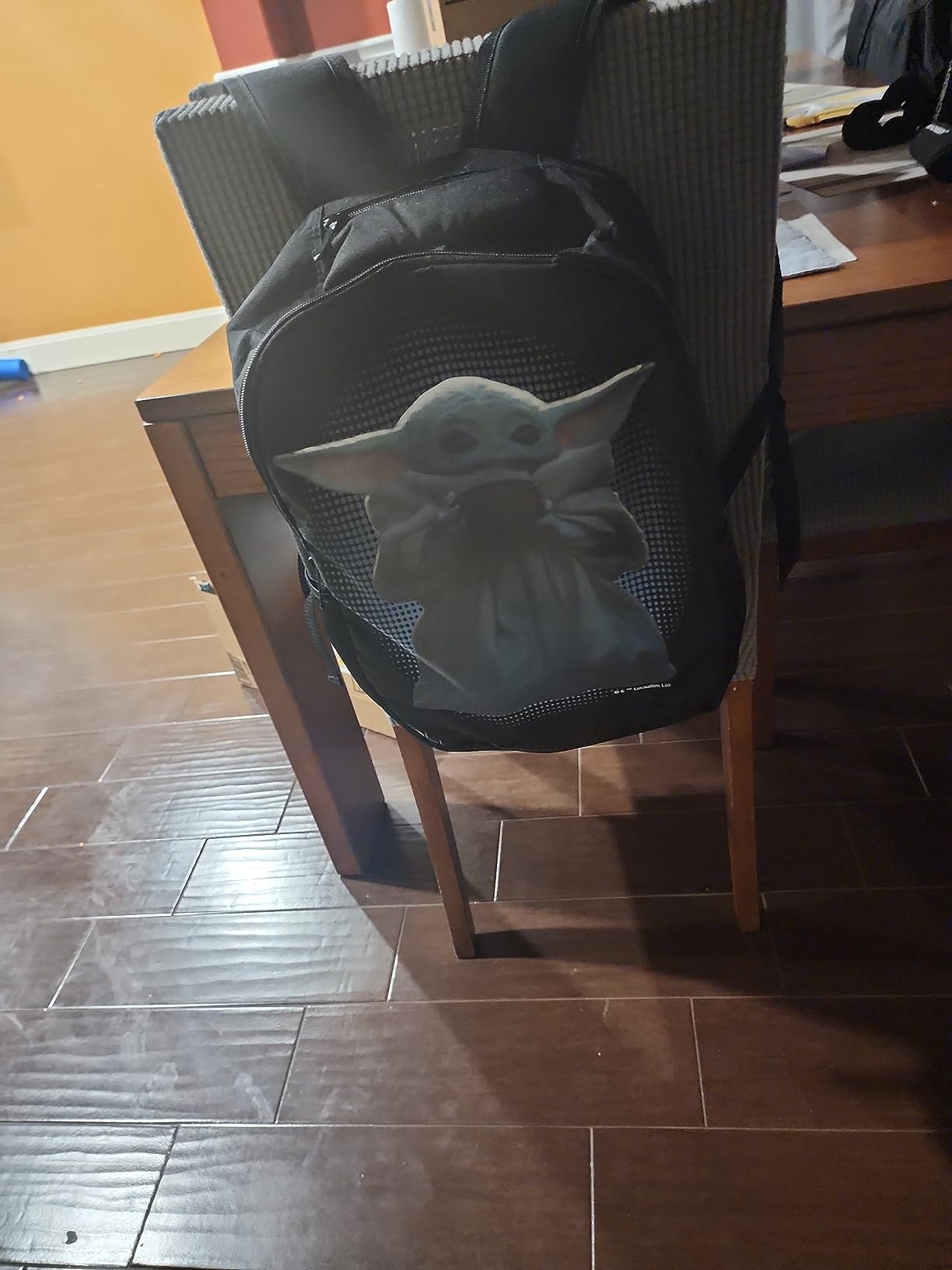 STAR WARS BLACK MANDALORIAN BACKPACK 18 INCH AIR MESH PADDED BAG (The Child and Stars) Customer Review STAR WARS BLACK MANDALORIAN BACKPACK 18 INCH AIR MESH PADDED BAG (The Child and Stars) - Customer Photo 1