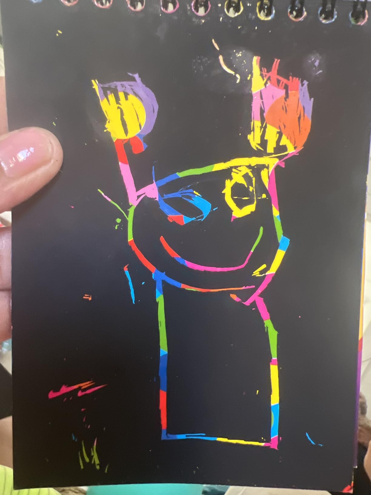 ZMLM Scratch Paper Art-Crafts Gift: 2 Pack Rainbow Notebooks Supplies Toys Easter Basket Stuffers for 3 4 5 6 7 8 9 10 Years Old Girls and Boys Kids Birthday Party Games (Pink) - Customer Photo 1