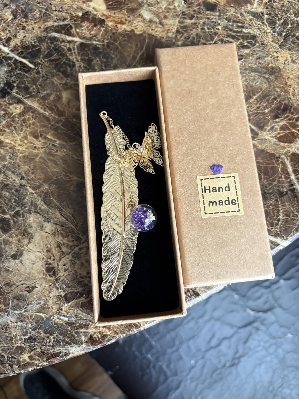 Metal Butterfly Feather Bookmark Birthday Gifts Teachers Christmas Gifts for Women Christmas Stocking Stuffers Valentine's Day Teacher Gifts Bookmarks for Women Girls Readers Book Lovers - Customer Photo 2