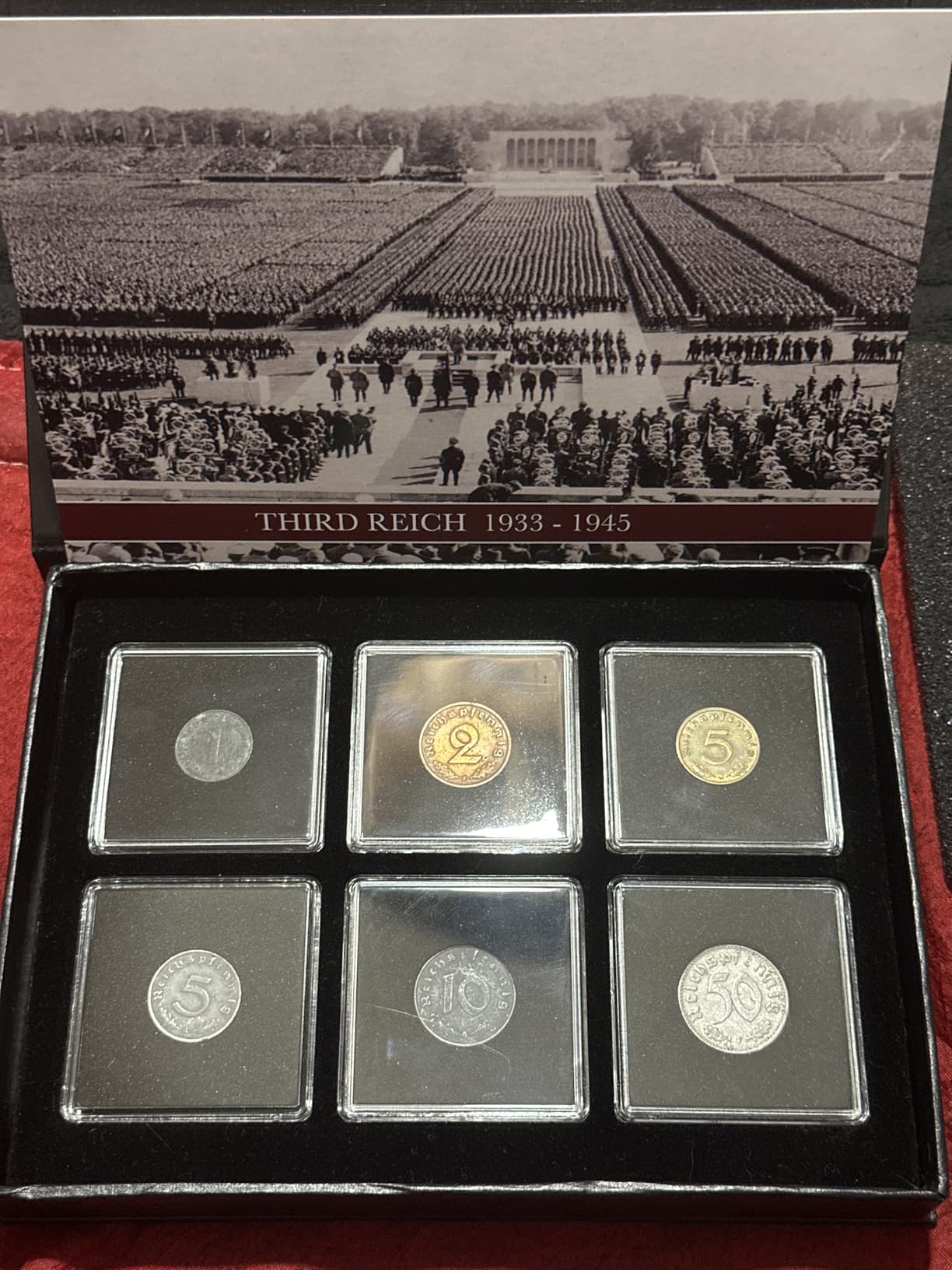 IMPACTO COLECCIONABLES | Set of 6 Authentic WWII German Coins (1936–1945) – Third Reich Historical Memorabilia Collection in Luxury Display Box – Expertly Verified with Certificate of Authenticity - Customer Photo 2
