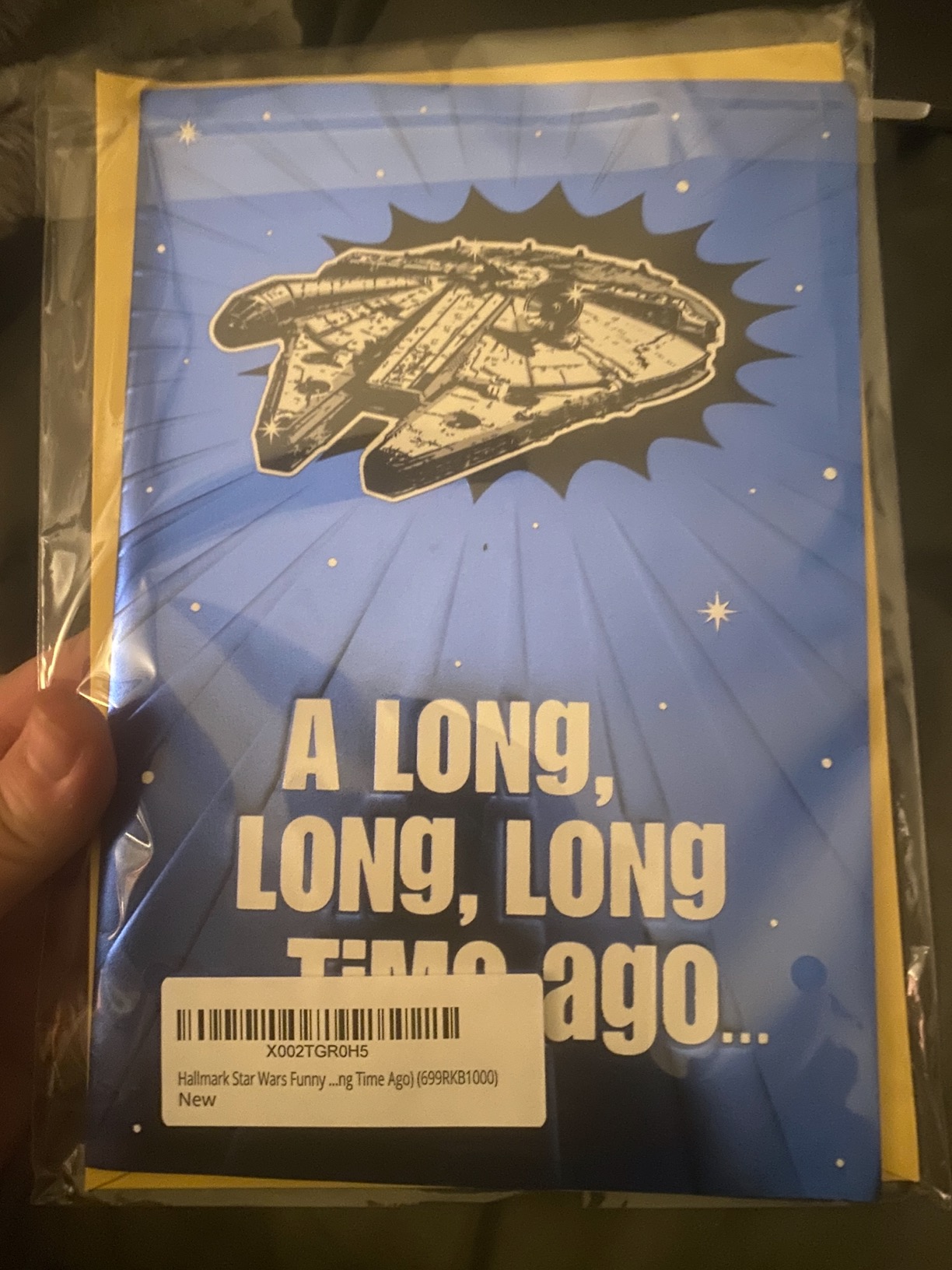 Hallmark Star Wars Funny Birthday Card with Sound (Long, Long, Long Time Ago) Customer Review Hallmark Star Wars Funny Birthday Card with Sound (Long, Long, Long Time Ago) - Customer Photo 2