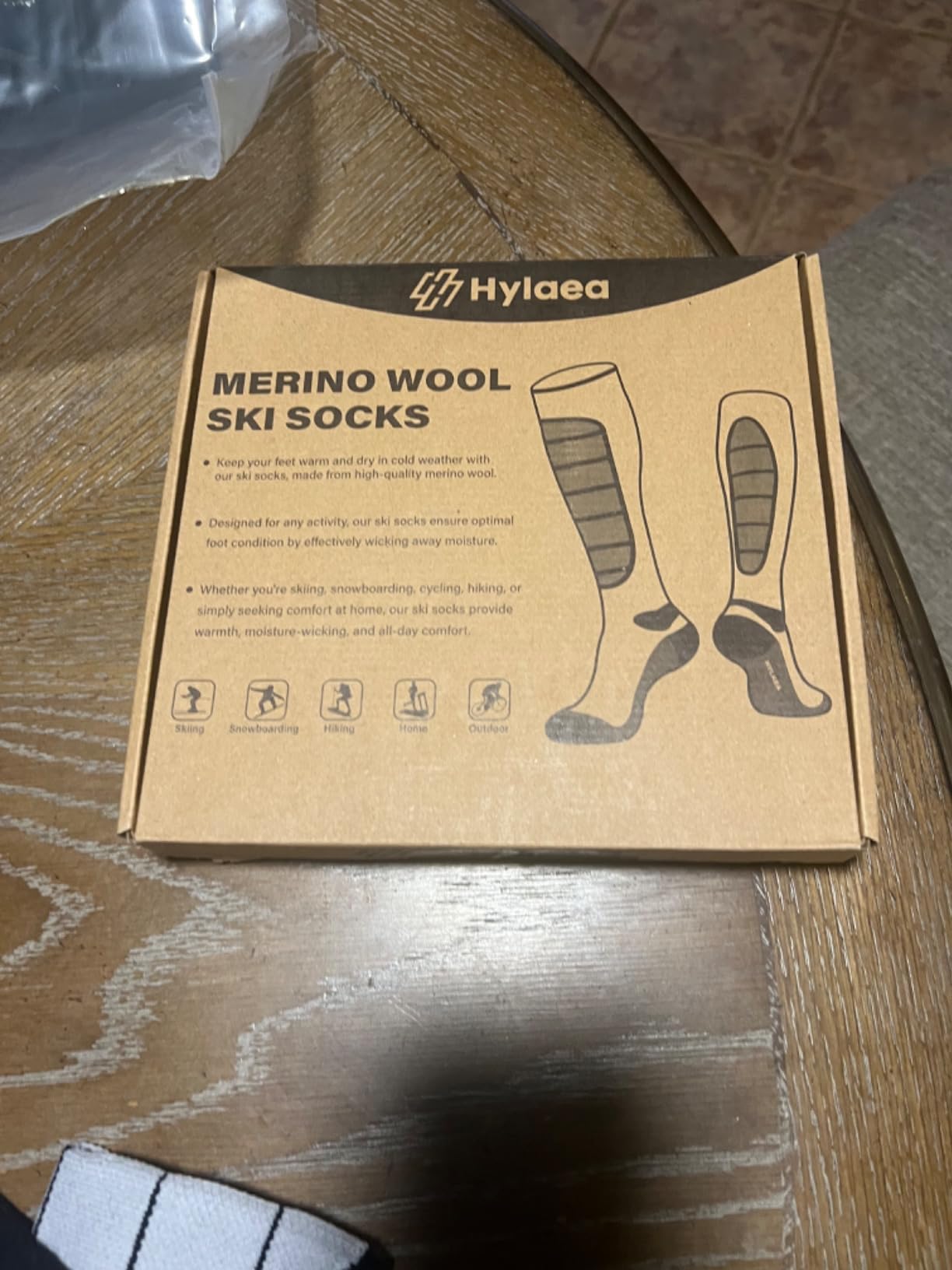 Hylaea Merino Wool Ski Socks, Cold Weather Socks for Snowboarding, Snow, Winter, Thermal Knee-high Warm Socks, Hunting - Customer Photo 1