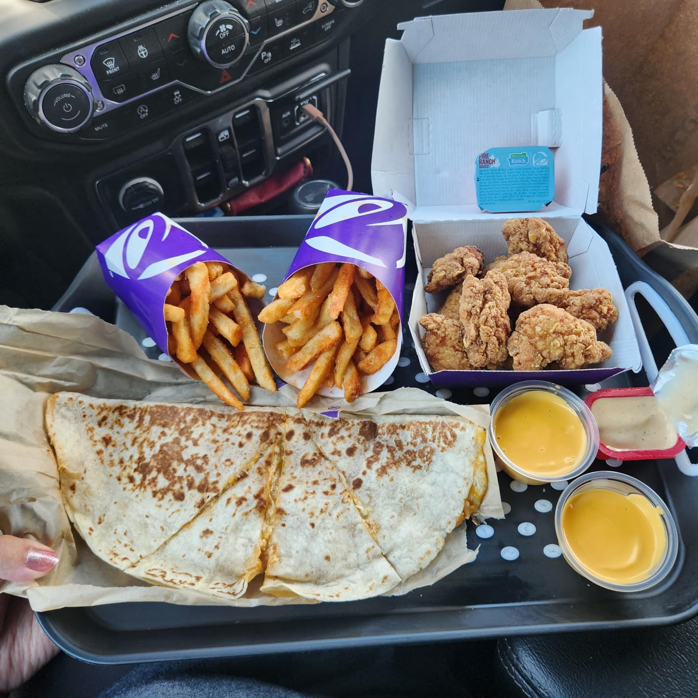Food Trays for Eating on Couch - 2 Pack - Non Slip Dinner Trays for Eating Set of 2 Non Slip Serving Tray and Food Tray with Handles (Black & White) - Customer Photo 2